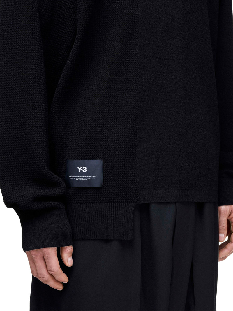 Y-3 LOGO KNIT SWEATSHIRT – BLACK 8