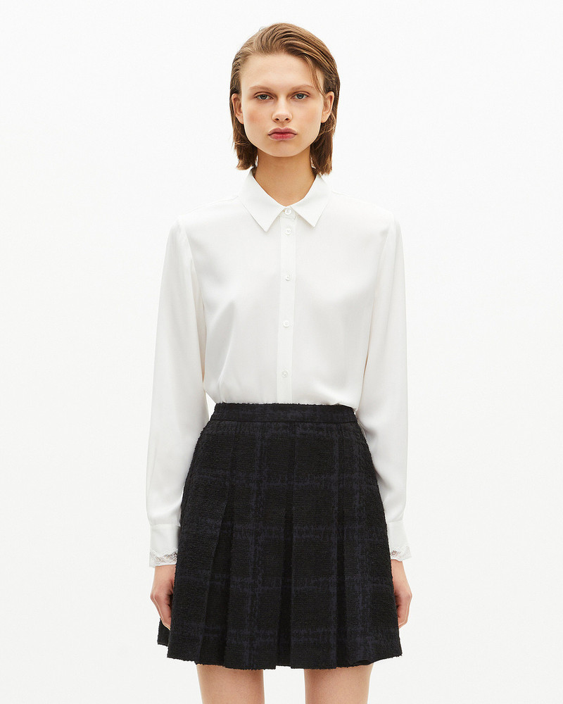 SHORT NAVY PLEATED SKIRT 3