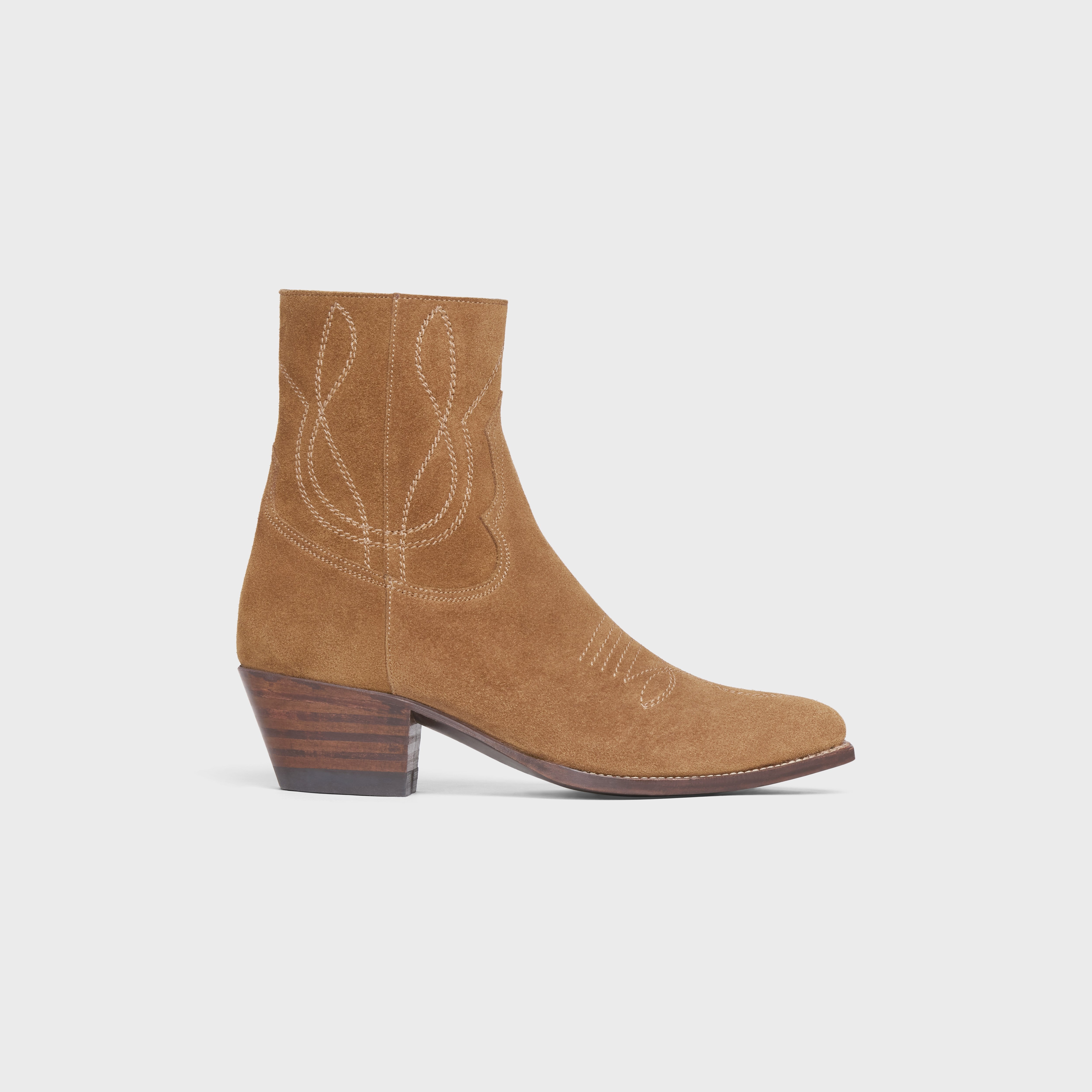 WESTERN BOOTS ZIPPED BOOT in Suede Calfskin - 1