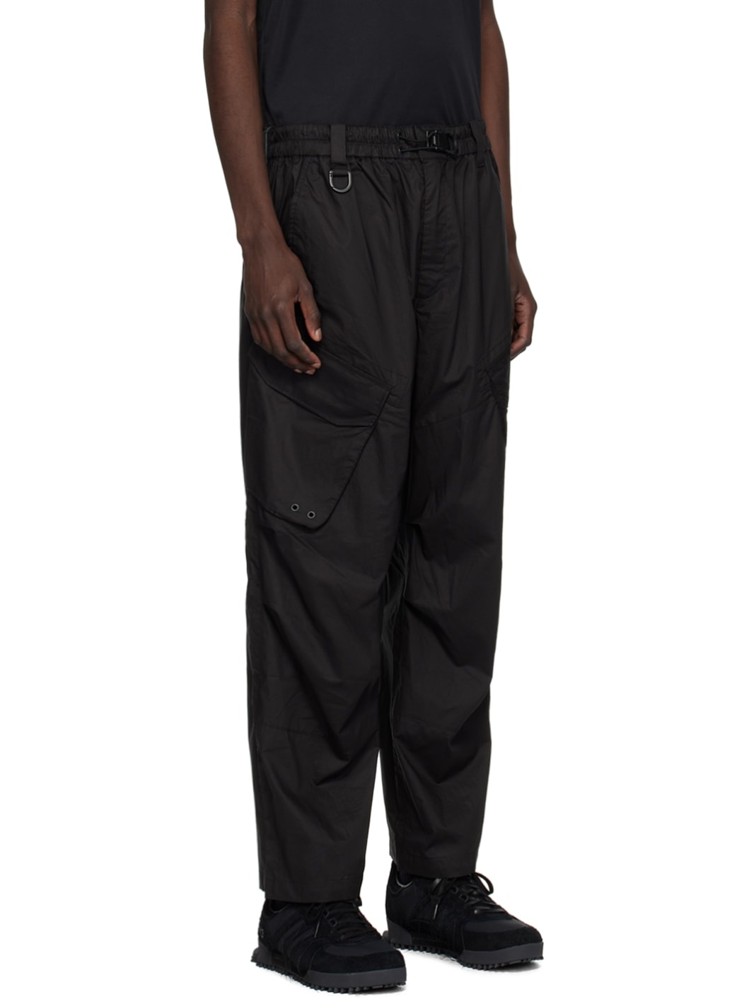 Black Loose Cargo Pants - 2