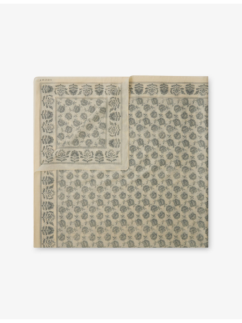 Sky Cotton-Voile Scarf 1