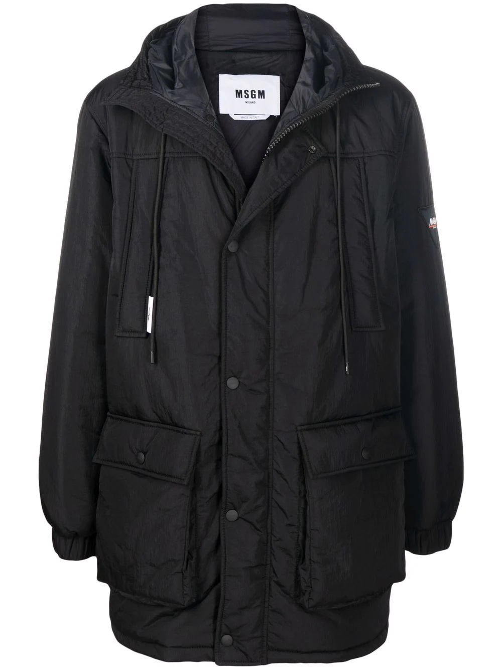 padded hooded coat - 1