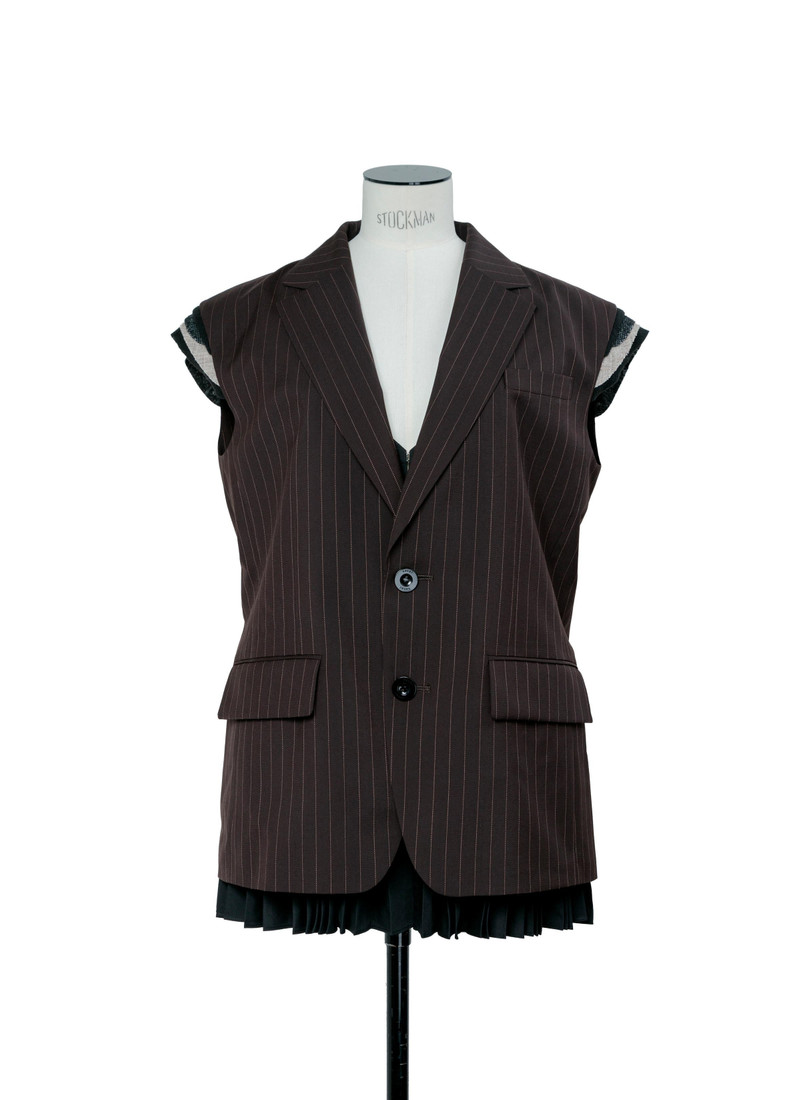 sacai Chalk Stripe Vest outlook