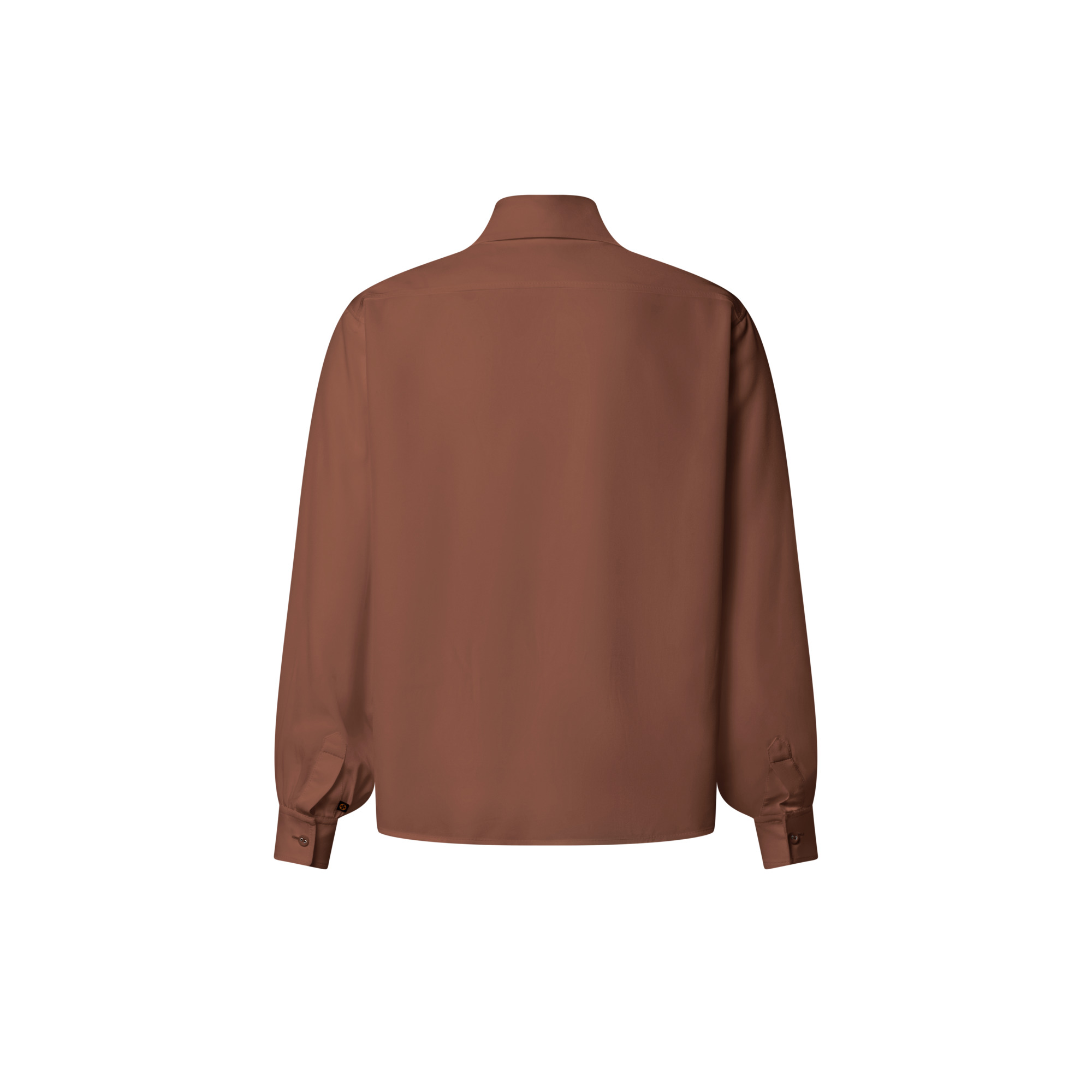 Long-Sleeved  Lavaliere Shirt With Pocket Detail - 3