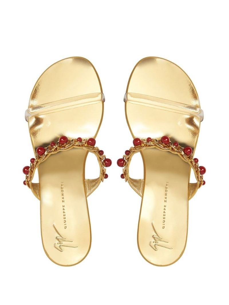 beaded braided sandals - 4