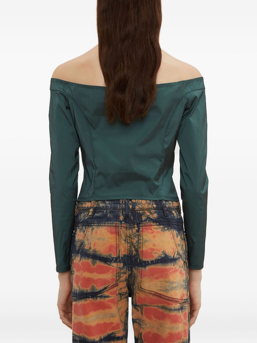 Bardot-neck corset blouse - 4