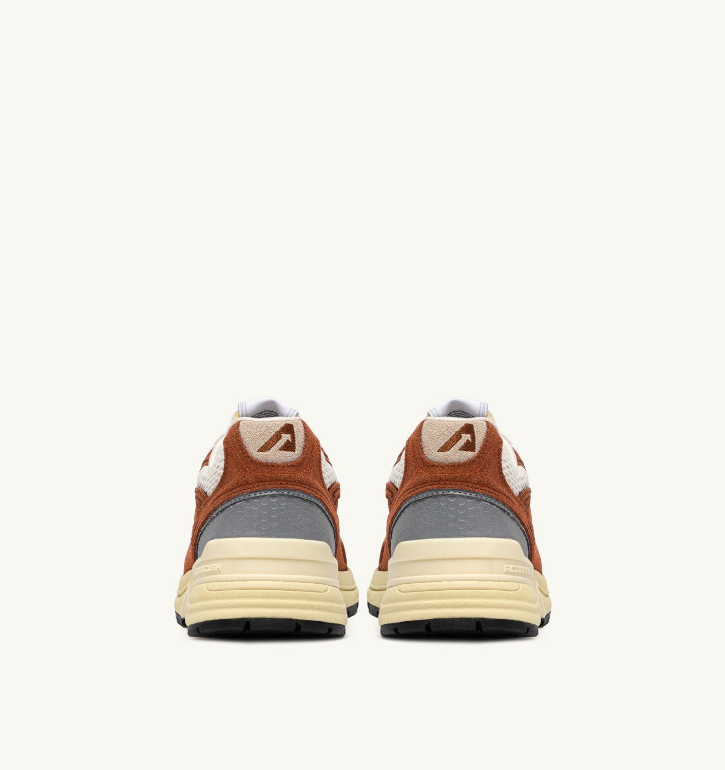 HYPERWAY SNEAKERS IN BROWN AND SILVER-TONE SUEDE AND MESH - 3