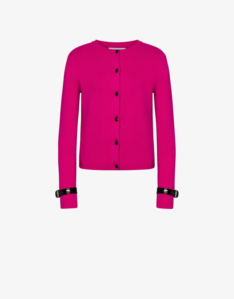 BONDAGE BUCKLE REGENERATED CASHMERE CARDIGAN 1