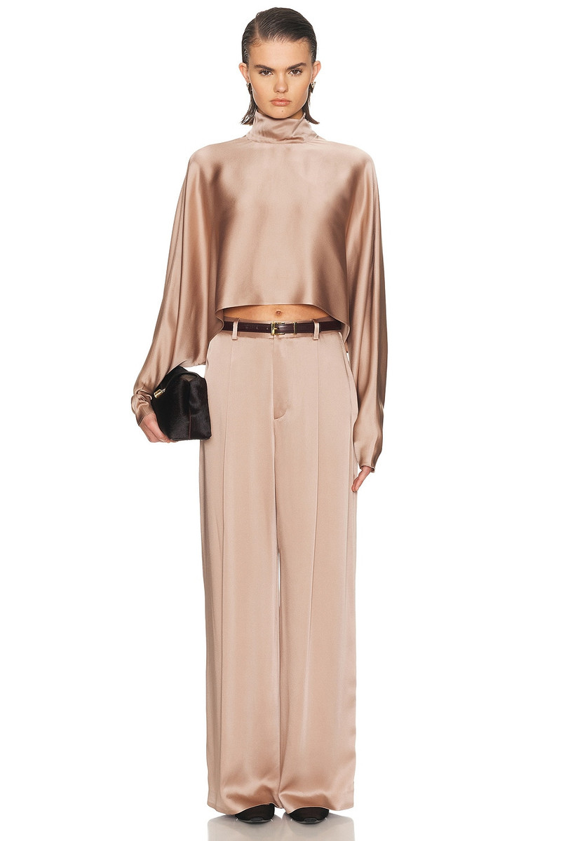 LAPOINTE Satin Caftan Top outlook