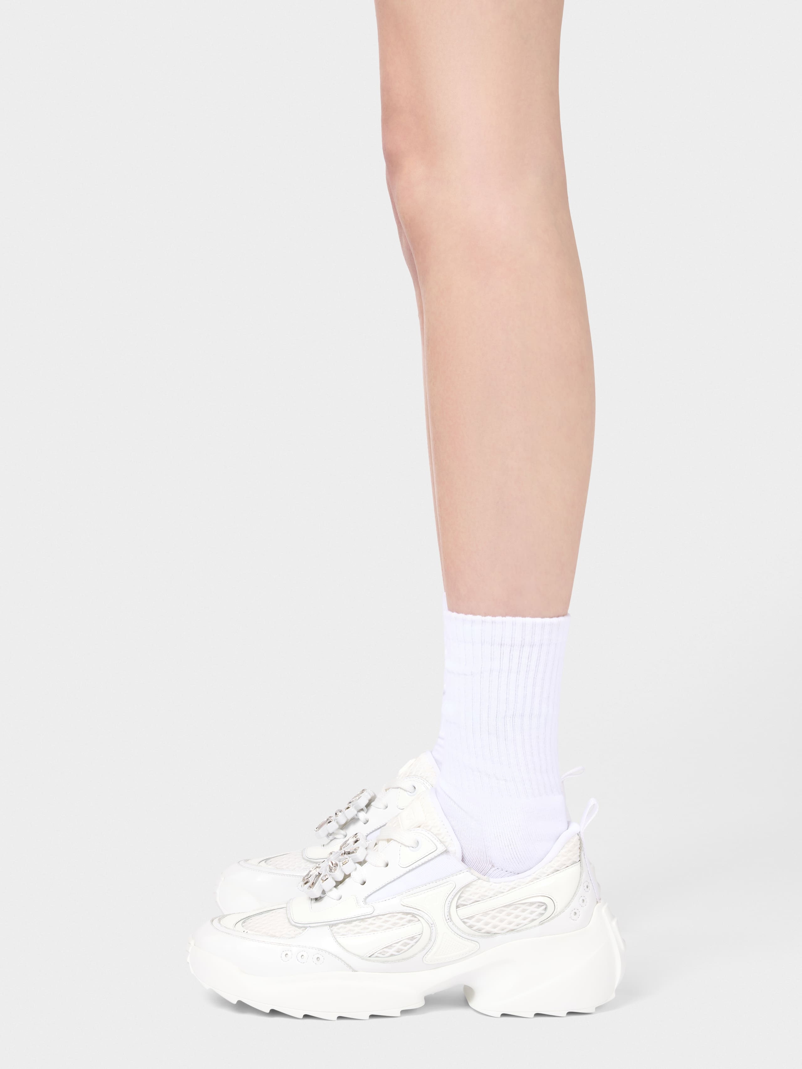 Viv' on the Run Sneakers in leather and fabric - 8