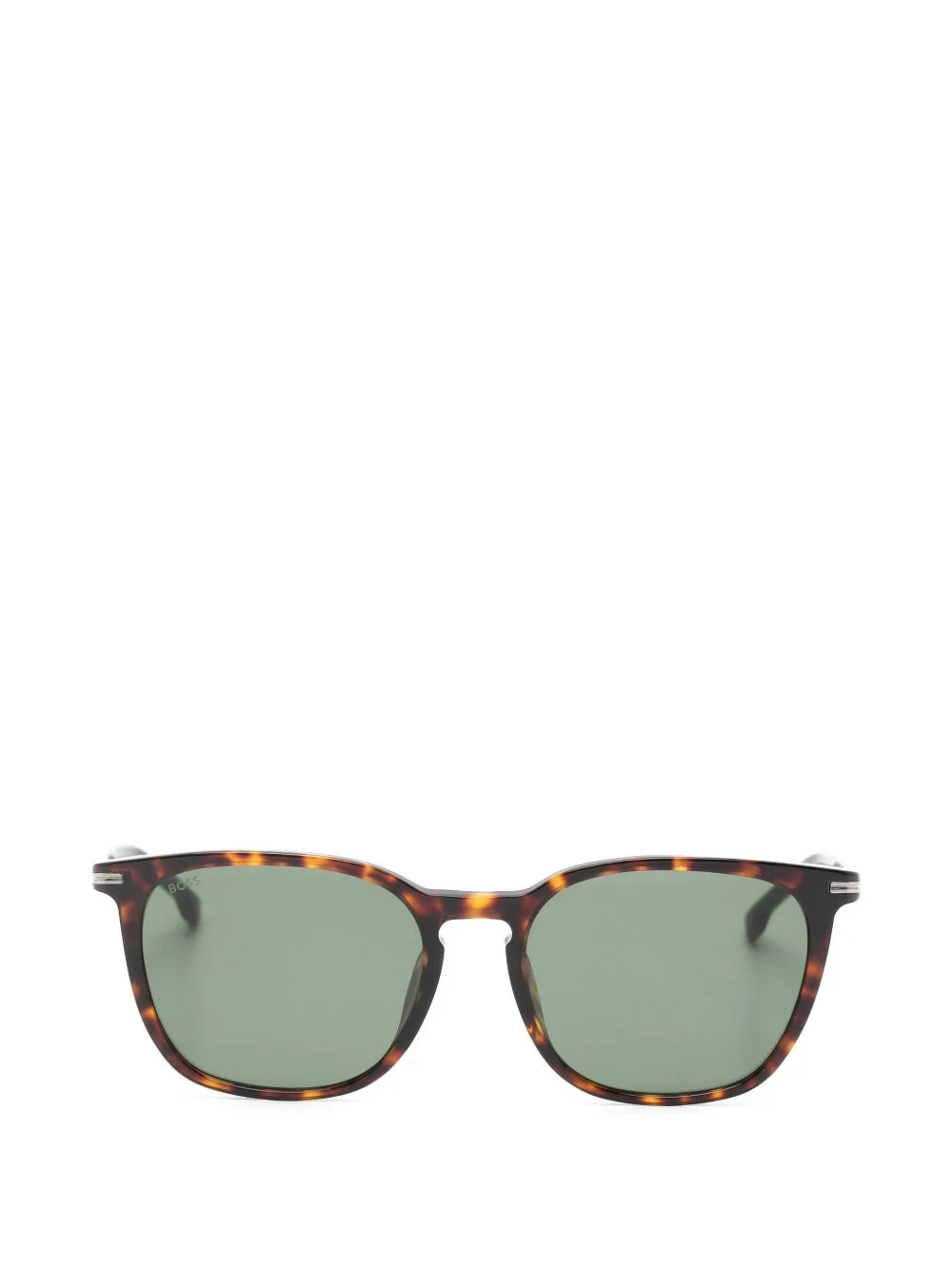 tortoiseshell-effect square-frame sunglasses - 1