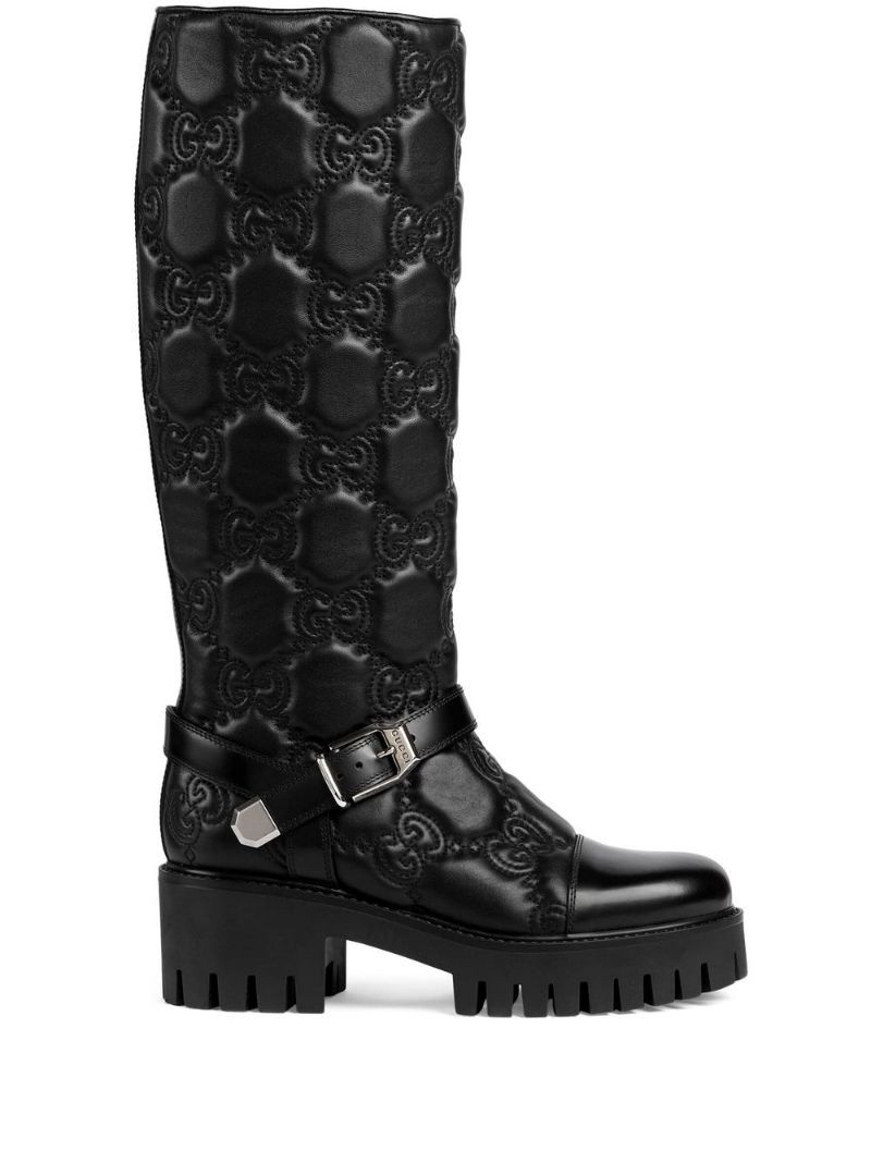 GG Matelassé lug sole boots 1