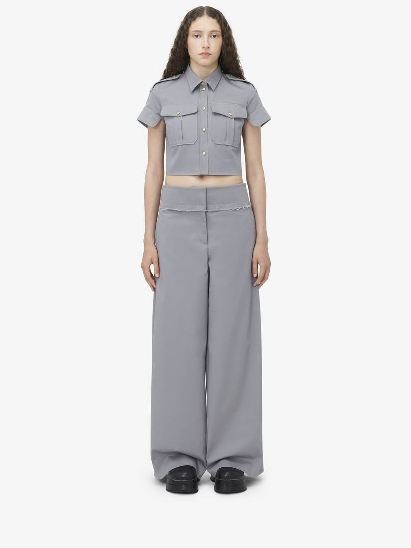 Cropped Military Shirt - 3
