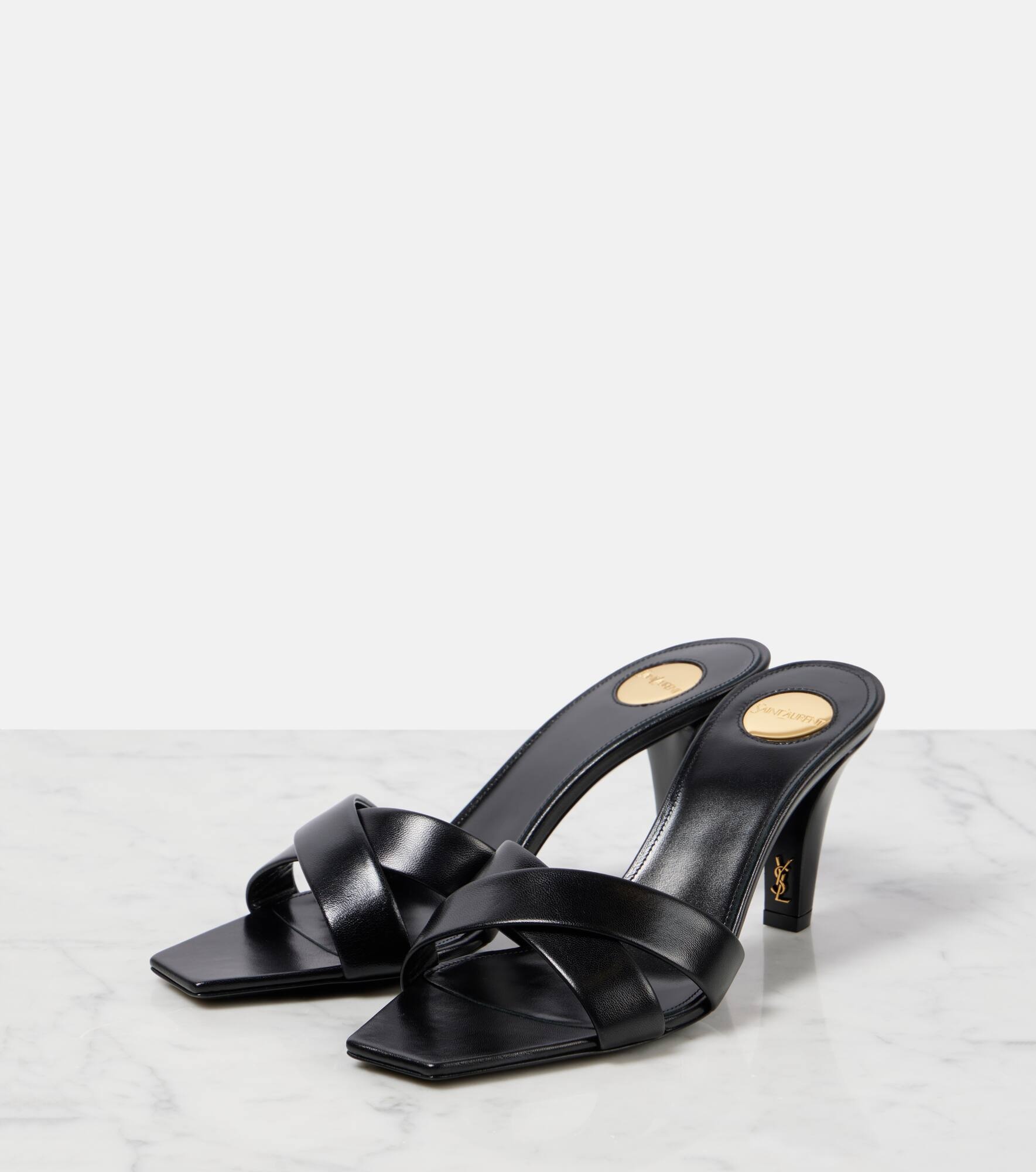 Jill 75 leather mules - 4