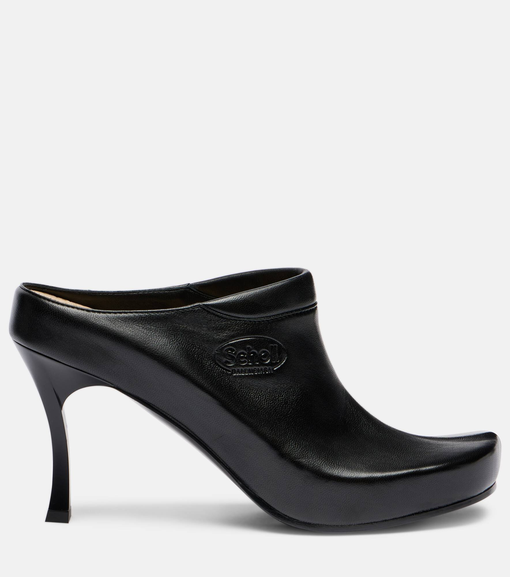 x Scholl 80 leather mules - 4