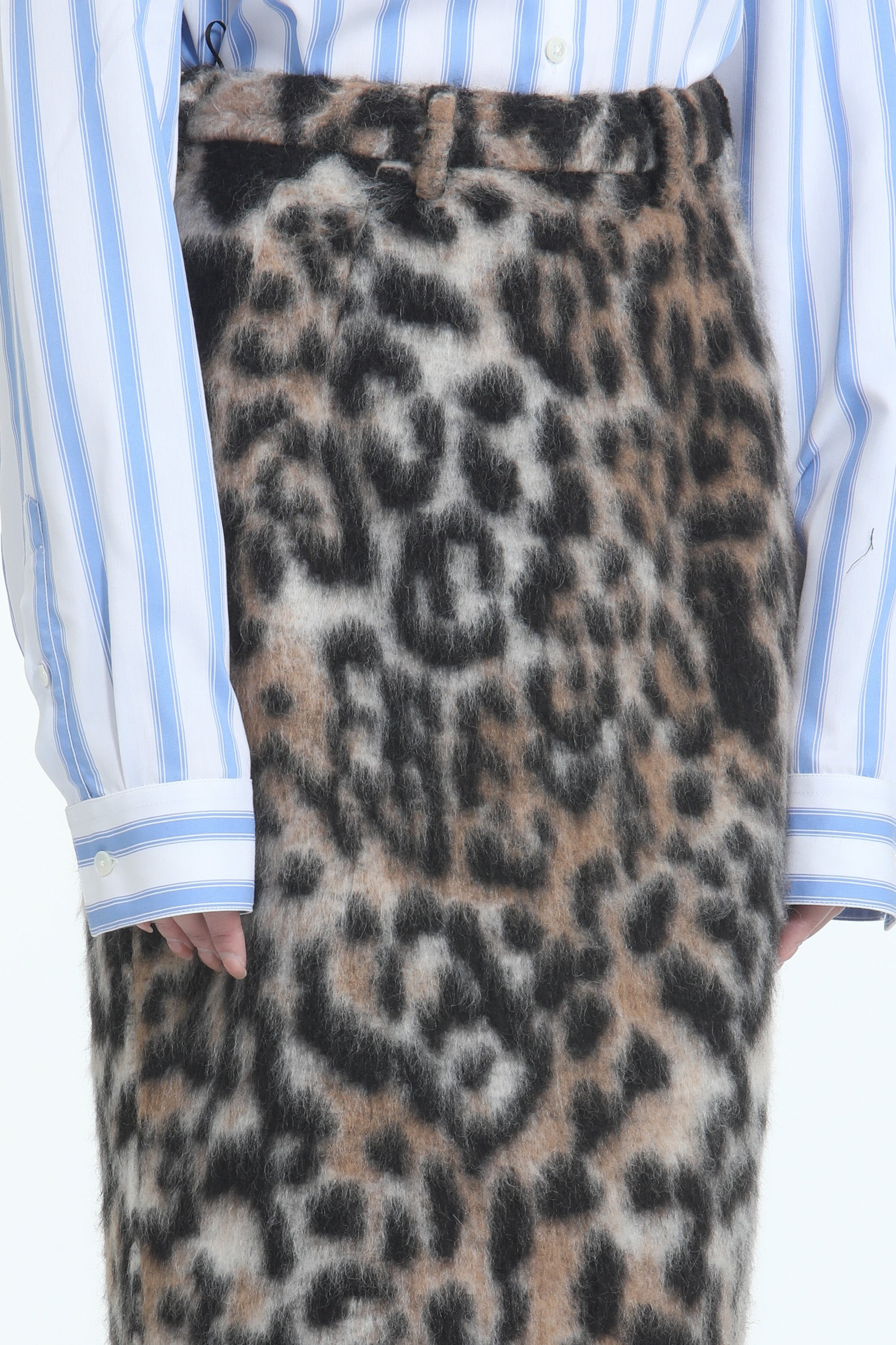 PENCIL SKIRT WITH SPOTTED EFFECT - 5