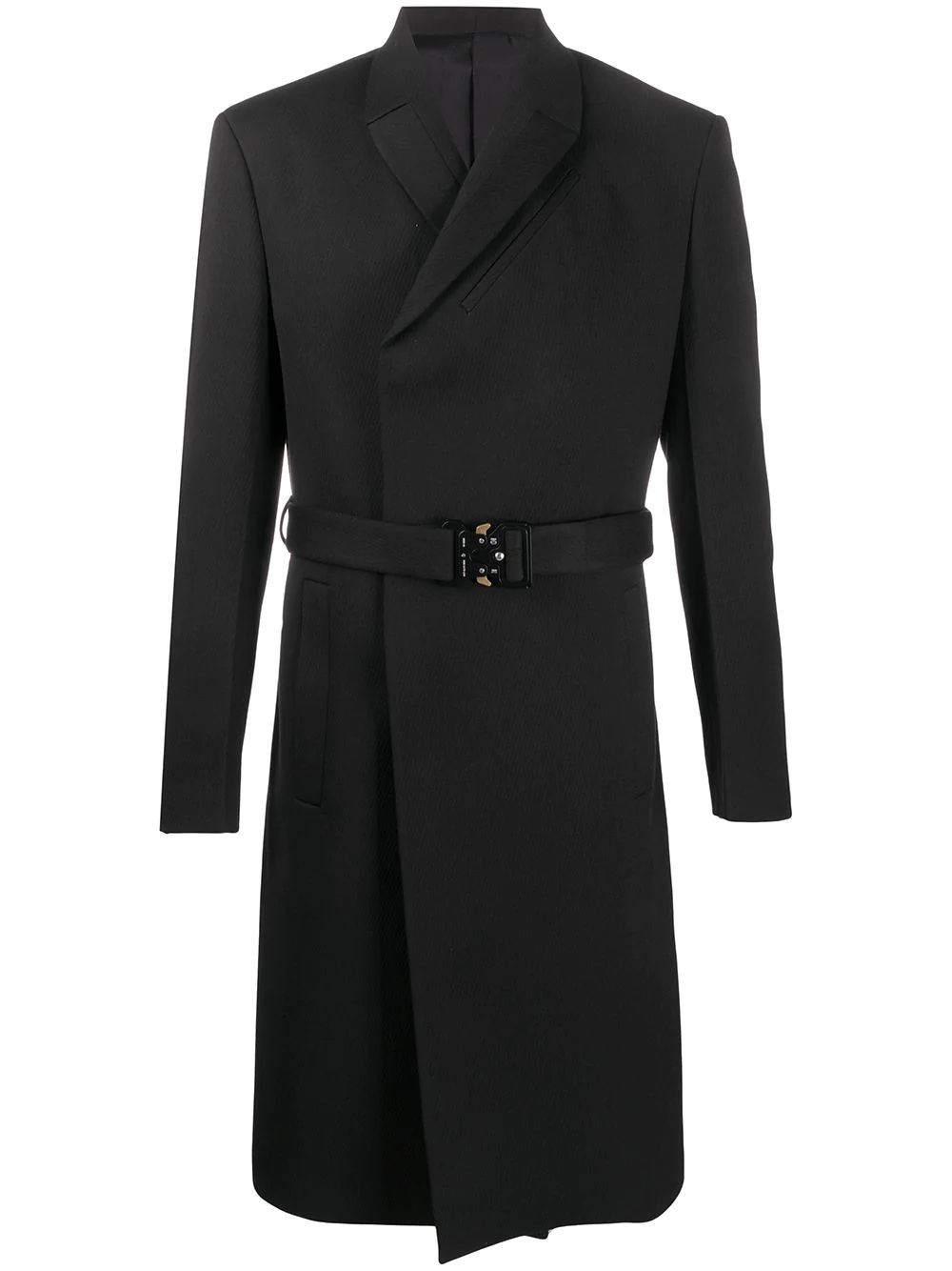 double high buckled coat - 1