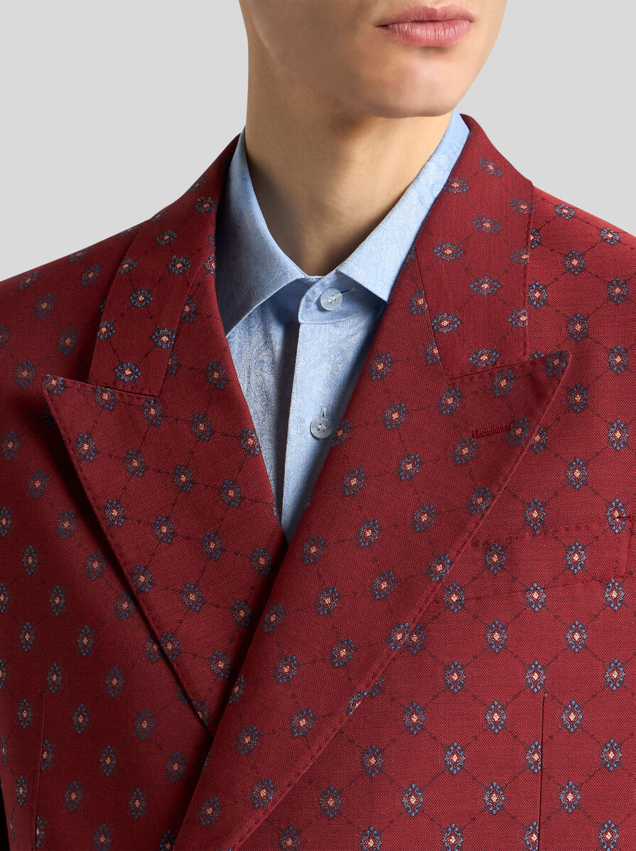 DOUBLE-BREASTED ARCHIVE TIE JACQUARD BLAZER - 2