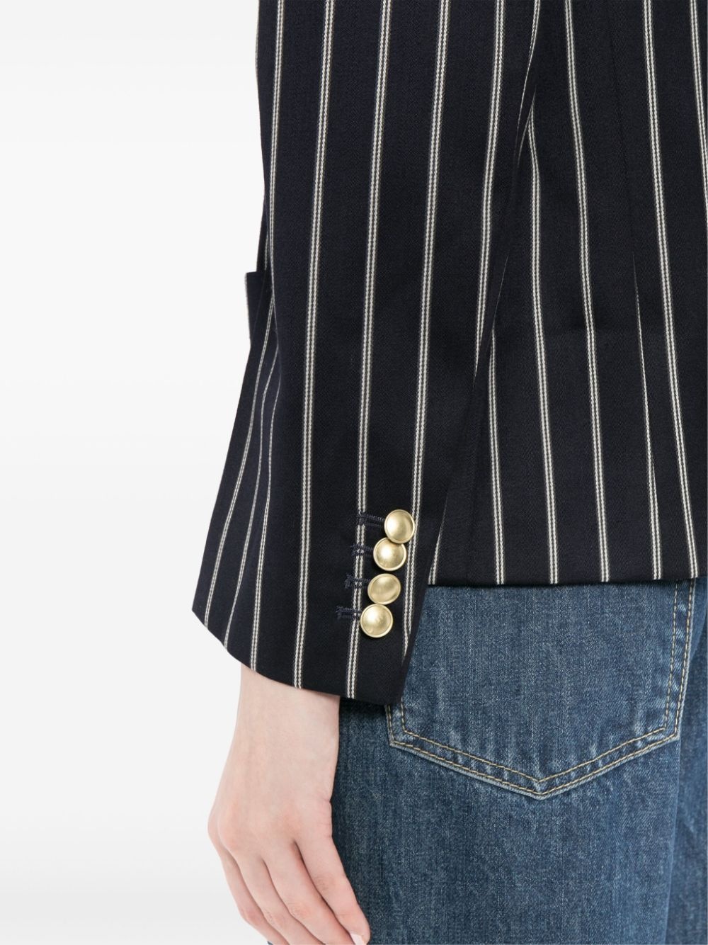 cropped double-breasted jacket - 5