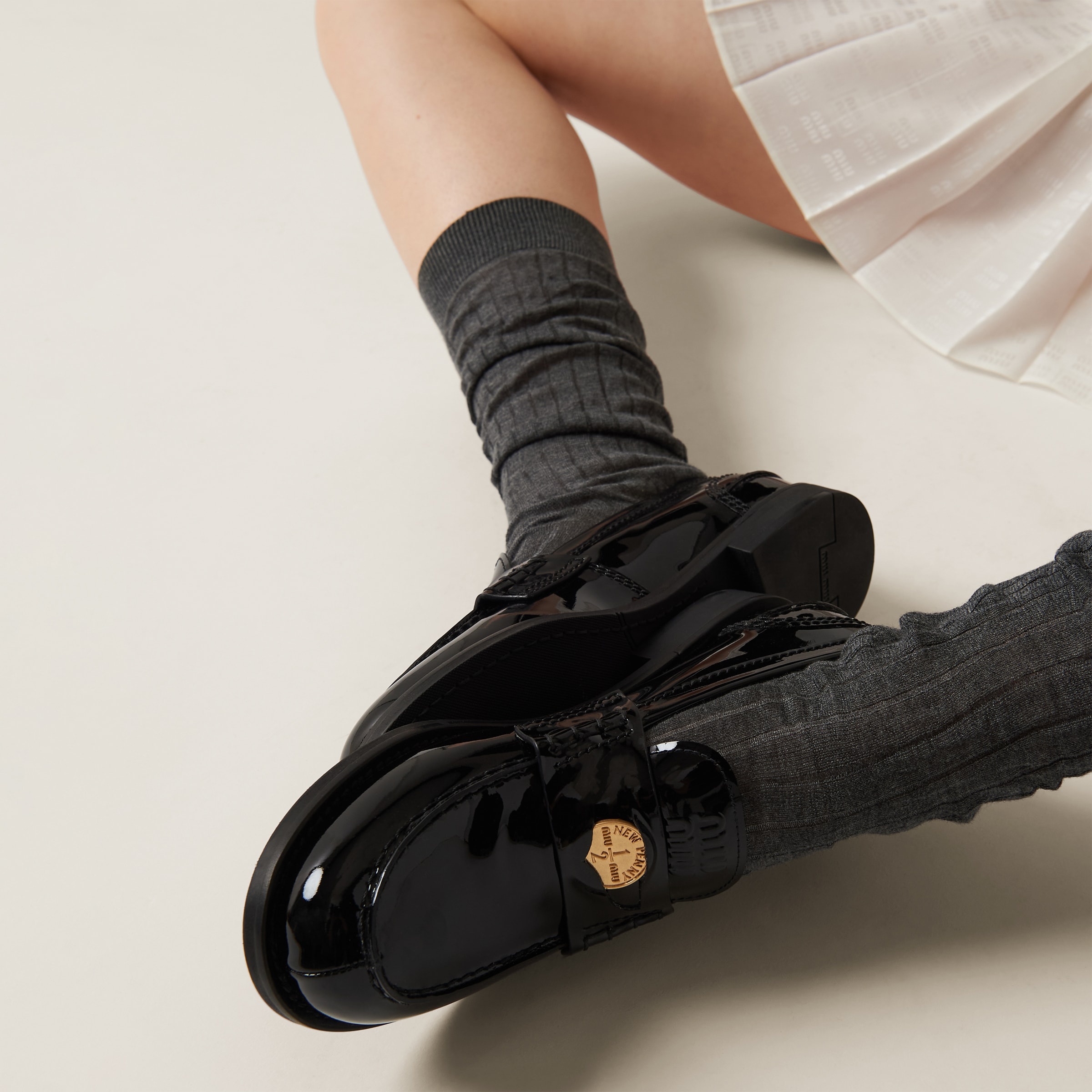 Patent leather penny loafers - 5