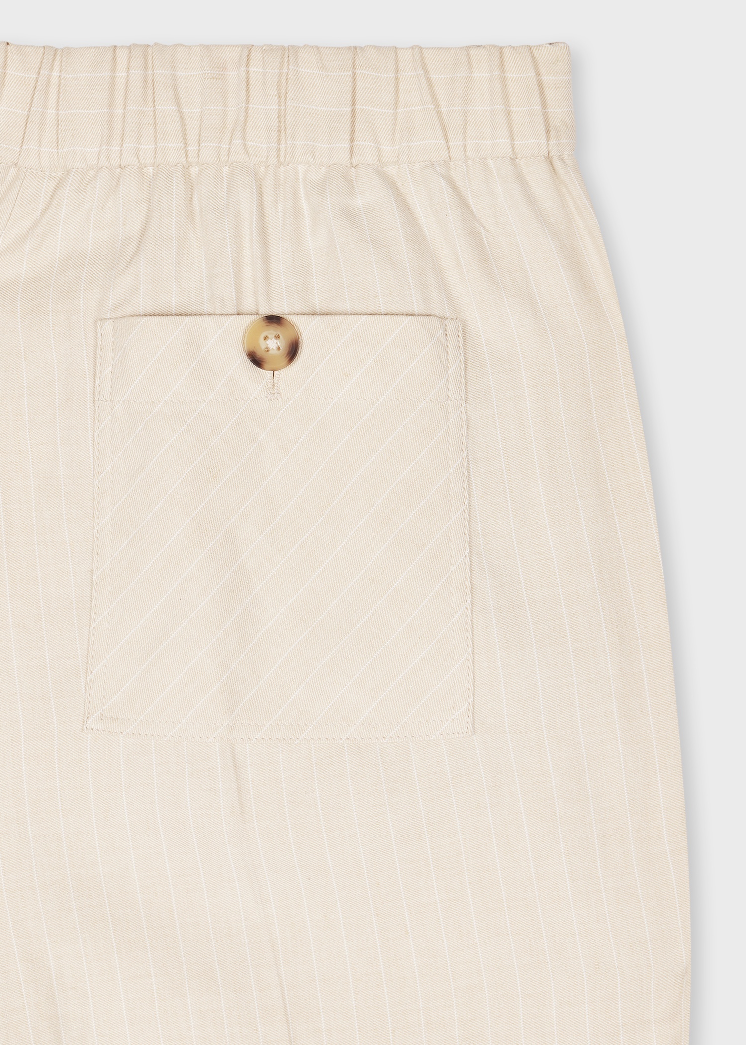 Women's Cream Pinstripe Linen-Blend Suit - 6