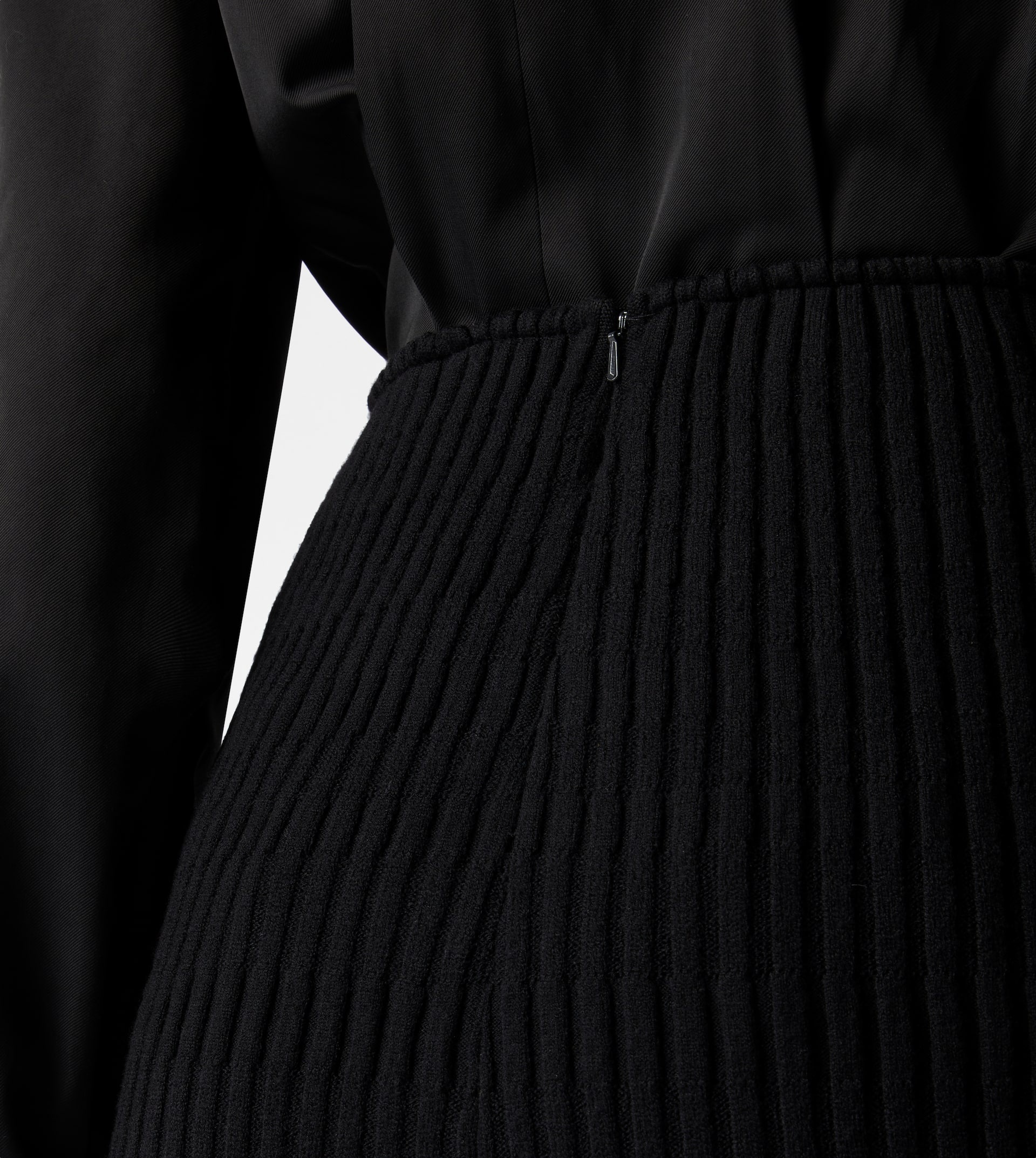 MIDI-SKIRT IN KNIT - BLACK - 5
