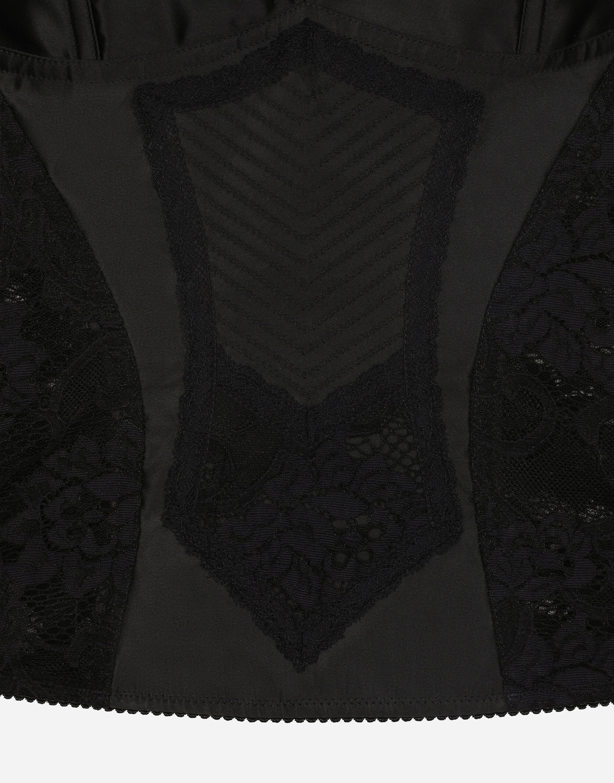 Corset lace and satin top - 4