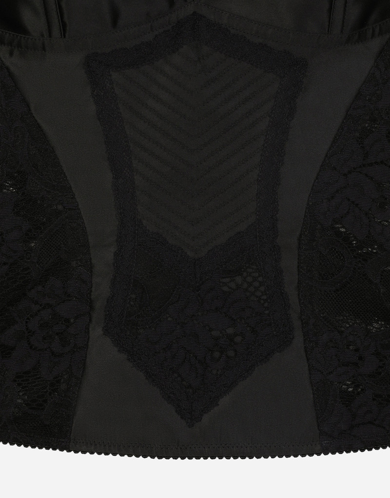 Corset lace and satin top 4