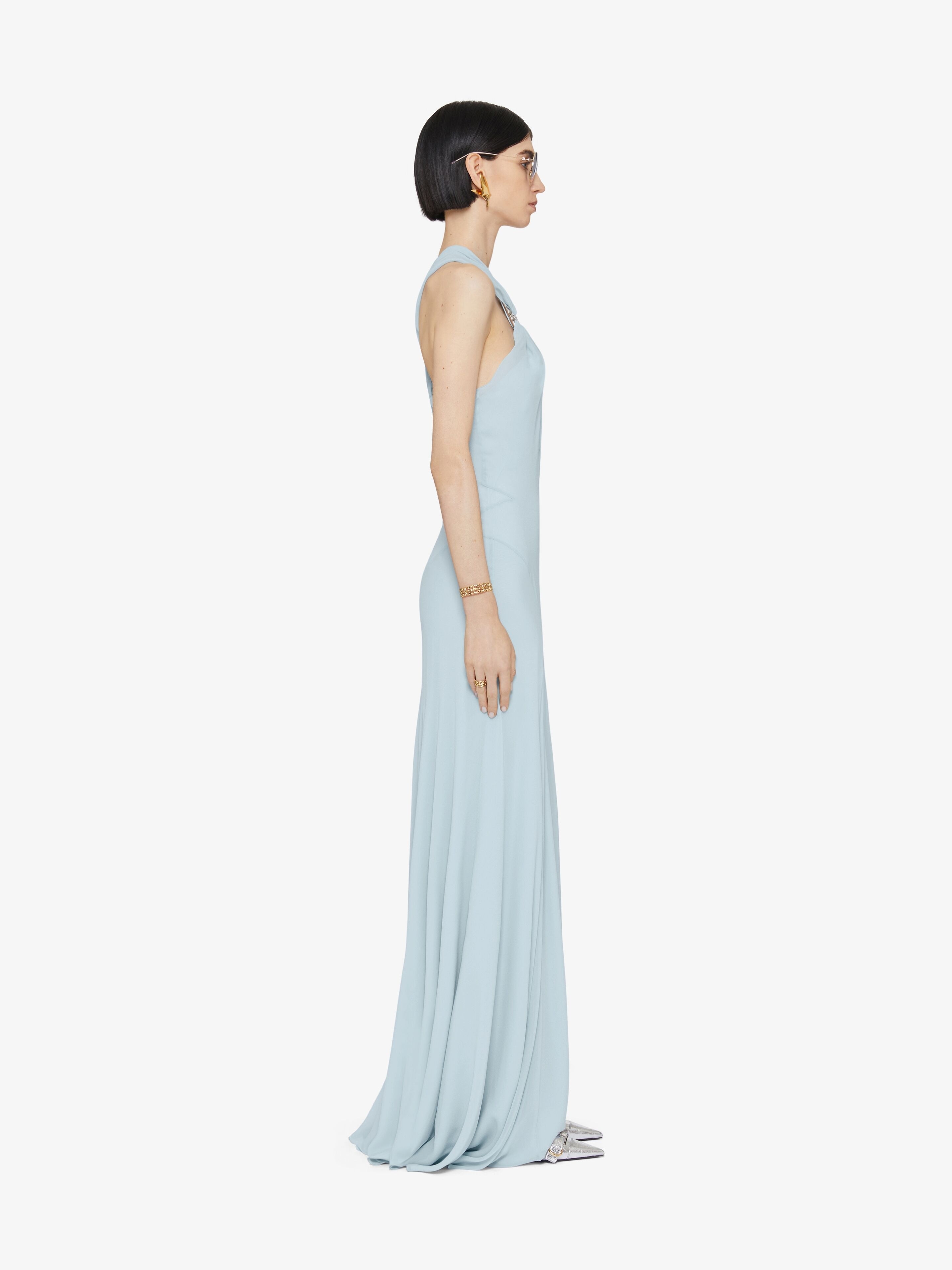 Givenchy EVENING DRESS IN SILK WITH 4G DETAIL | REVERSIBLE