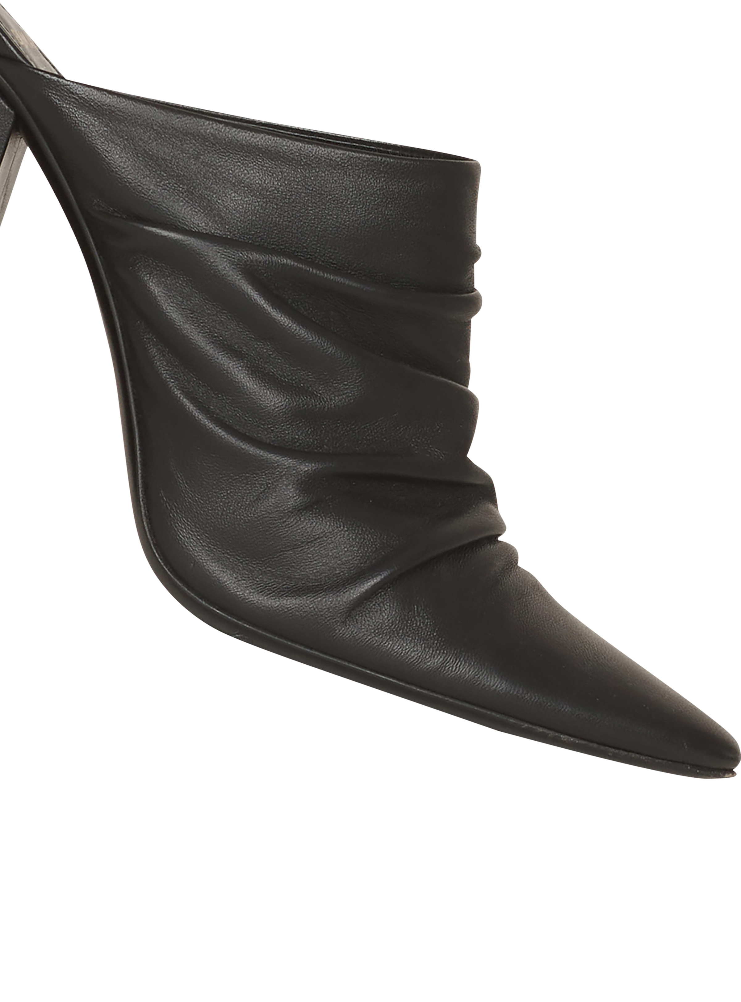 Draped leather Ulla mules - 5