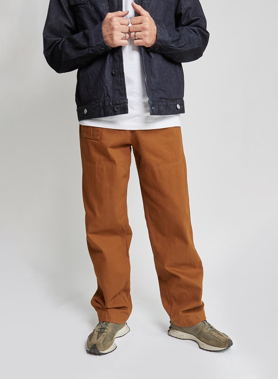 6 Pocket Pant Heavy Cotton in Brown - 2