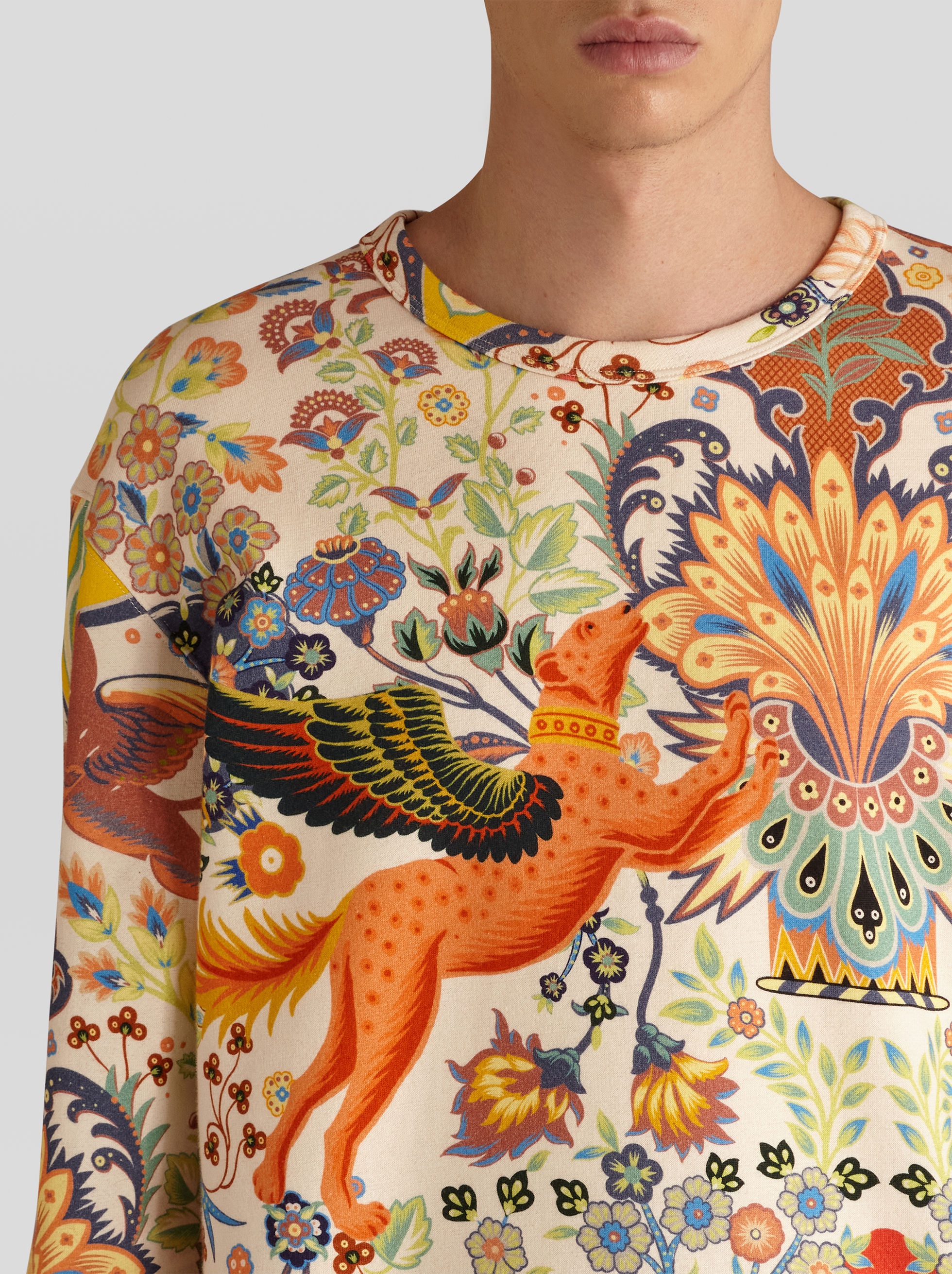 PRINTED ROUND NECK SWEATSHIRT - 3
