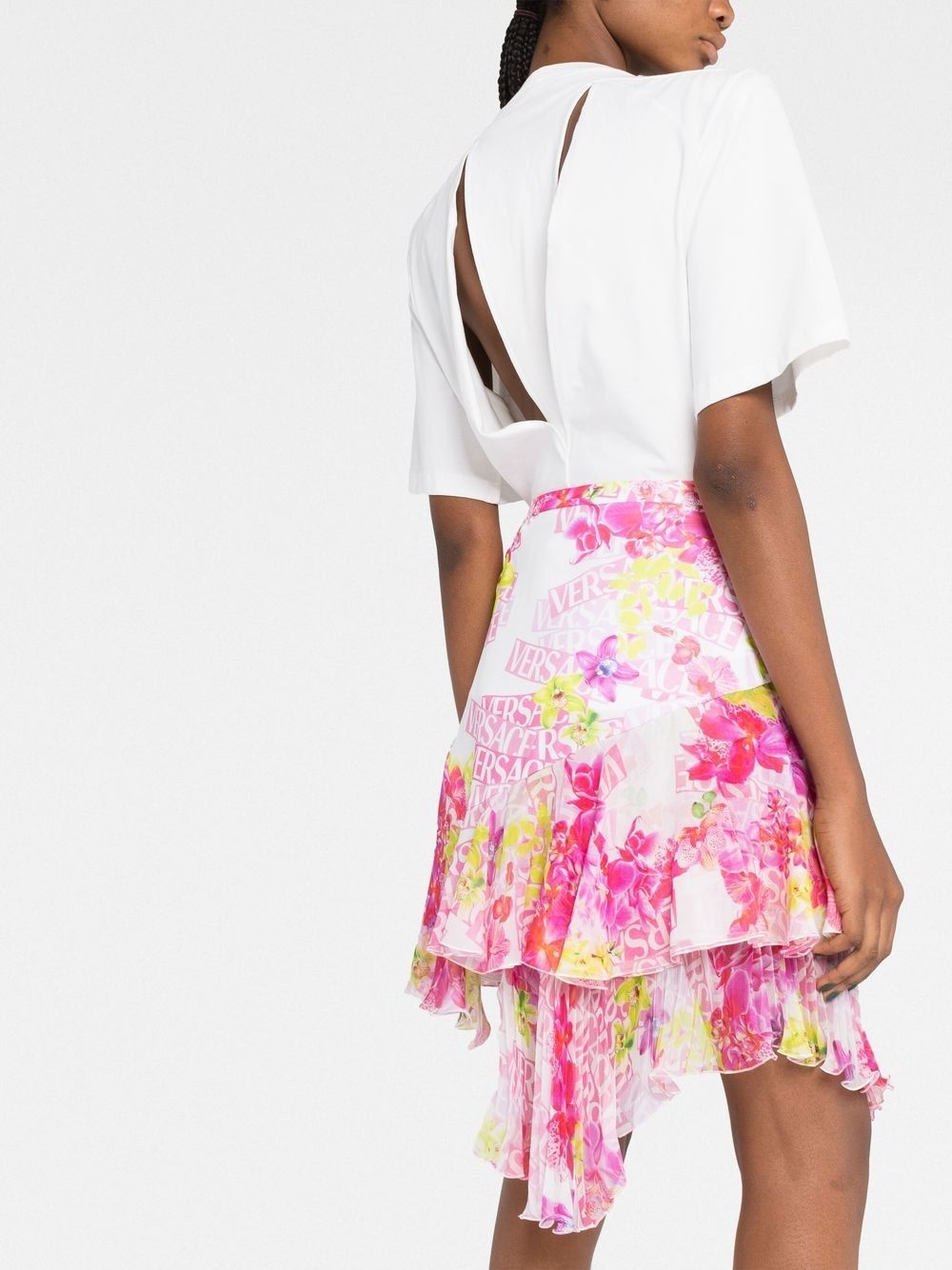 floral-print asymmetric skirt - 3