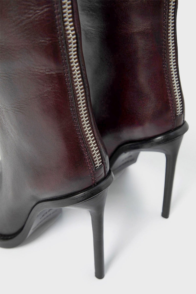 Uta High Heel Boots Aubergine 3