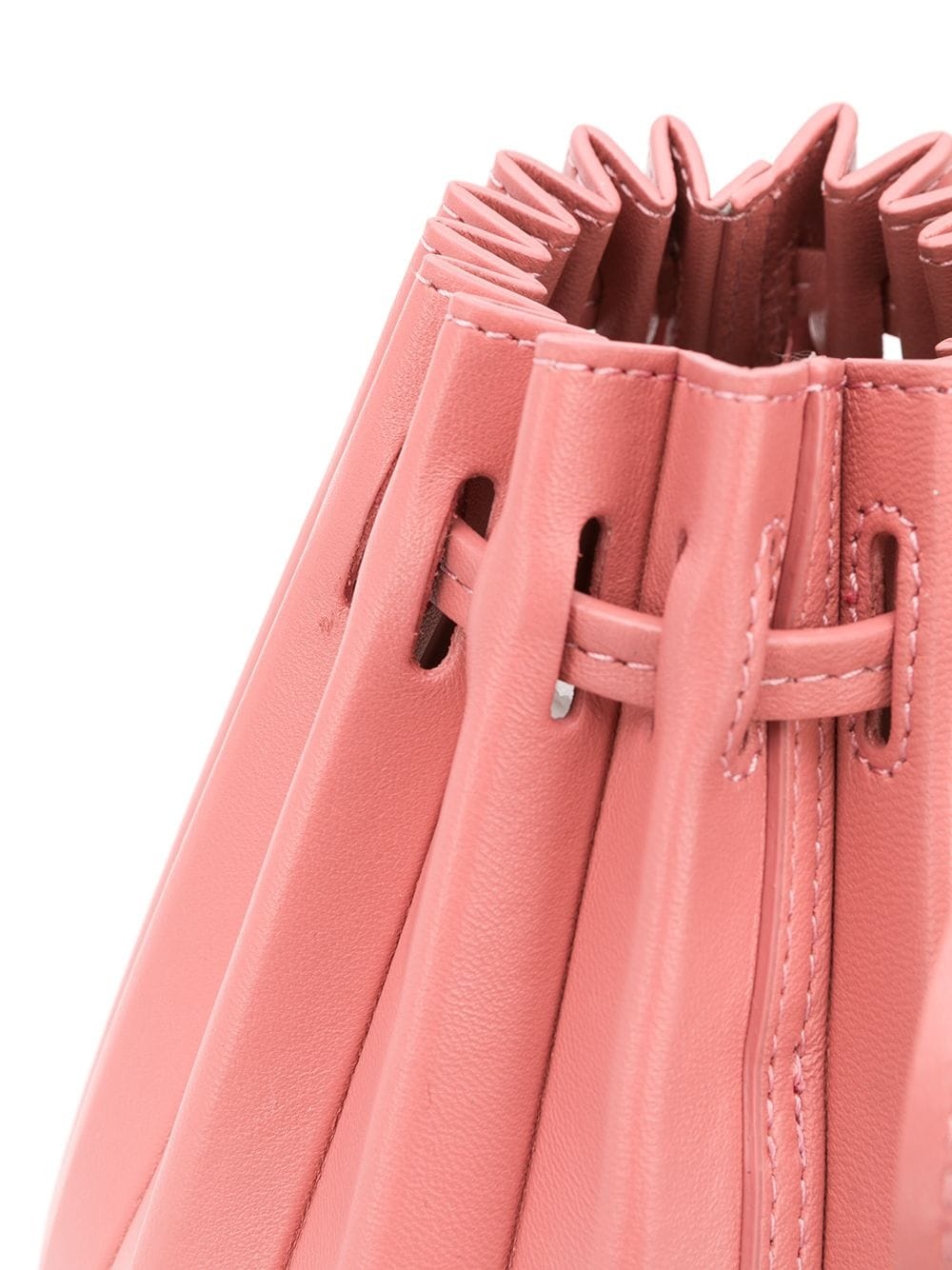 mini pleated bucket bag - 4