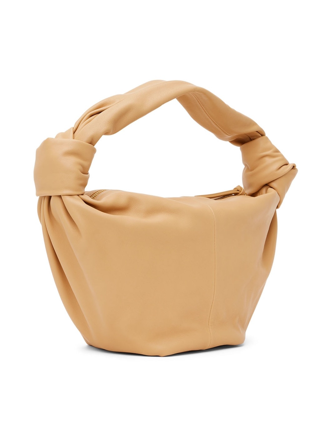 Beige Double Knot Top Handle Bag - 3