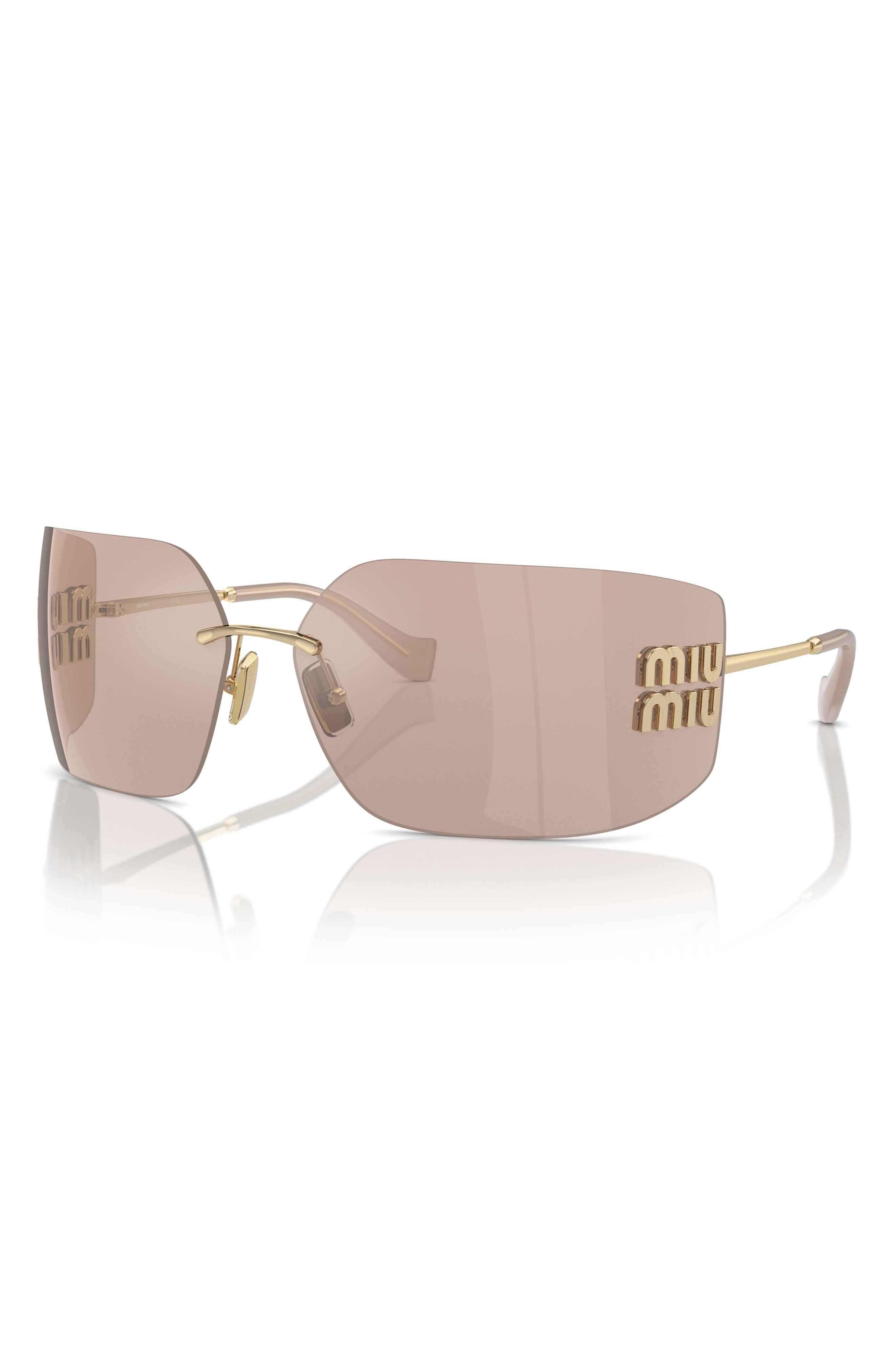 80mm Oversize Irregular Sunglasses - 2