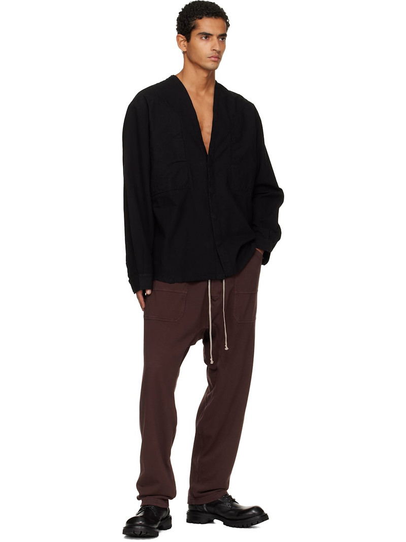 Rick Owens DRKSHDW Burgundy Concordians Classic Drawstring Cargo Pants outlook