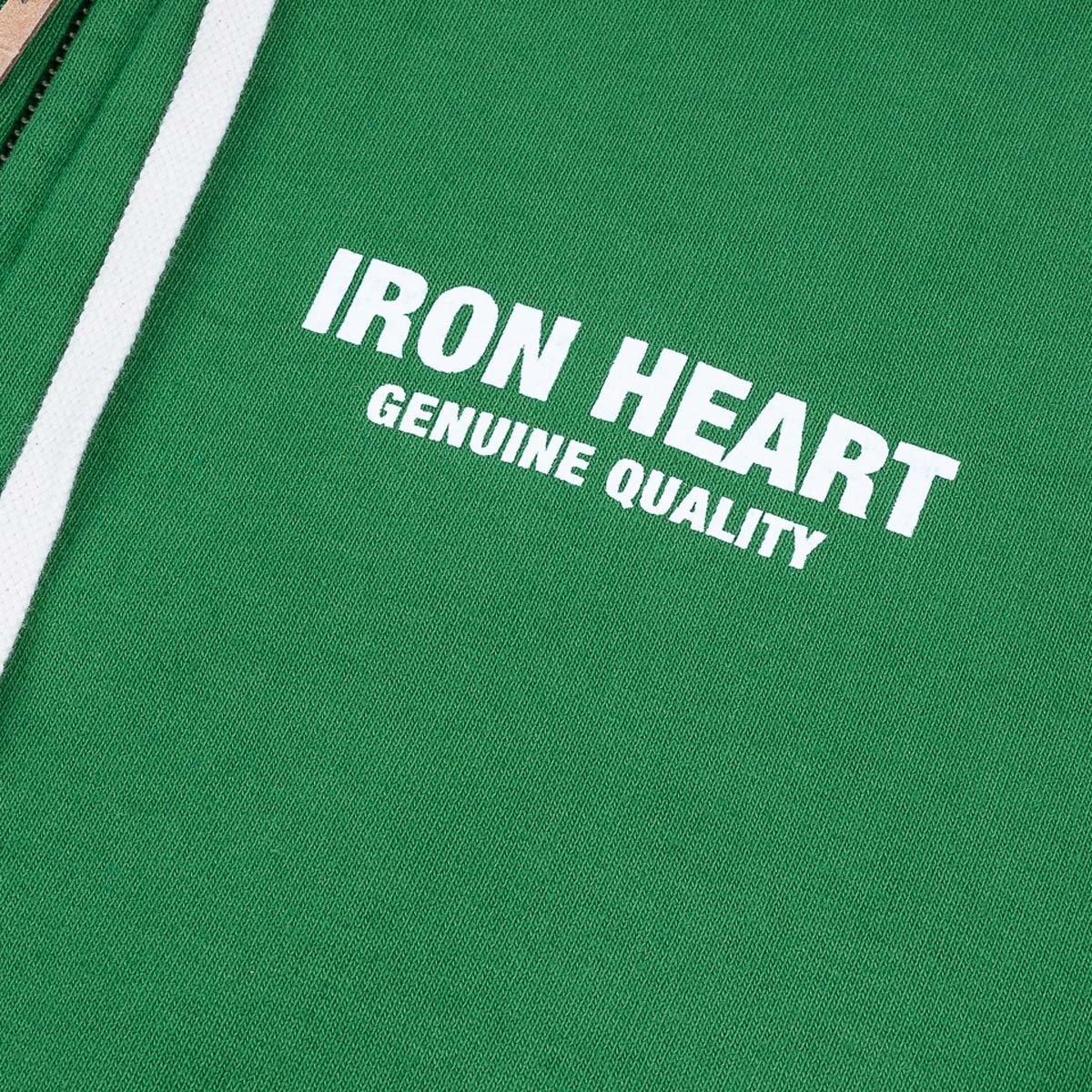 IHSW-76L-GRN Printed 14oz Ultra Heavyweight Loopwheel Cotton Zippered Hoodie - Green - 7