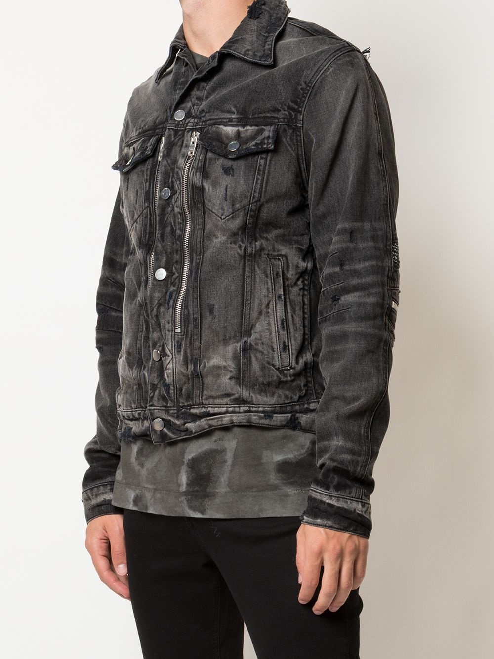 Bandana MX2 distressed denim jacket - 3