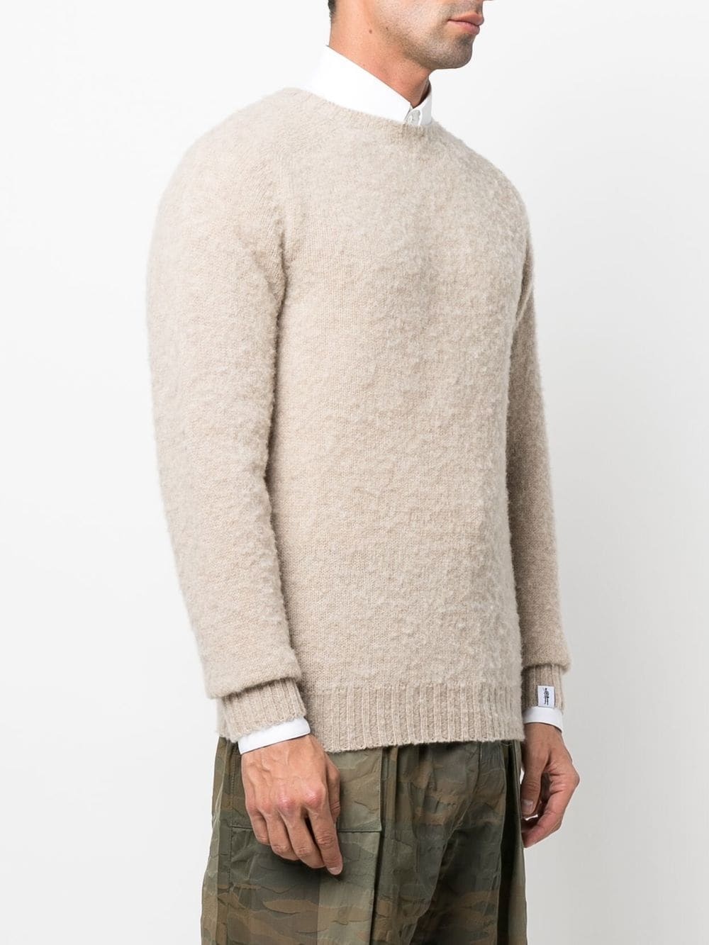 HUTCHINS Oatmilk Wool Crewneck Sweater - 3