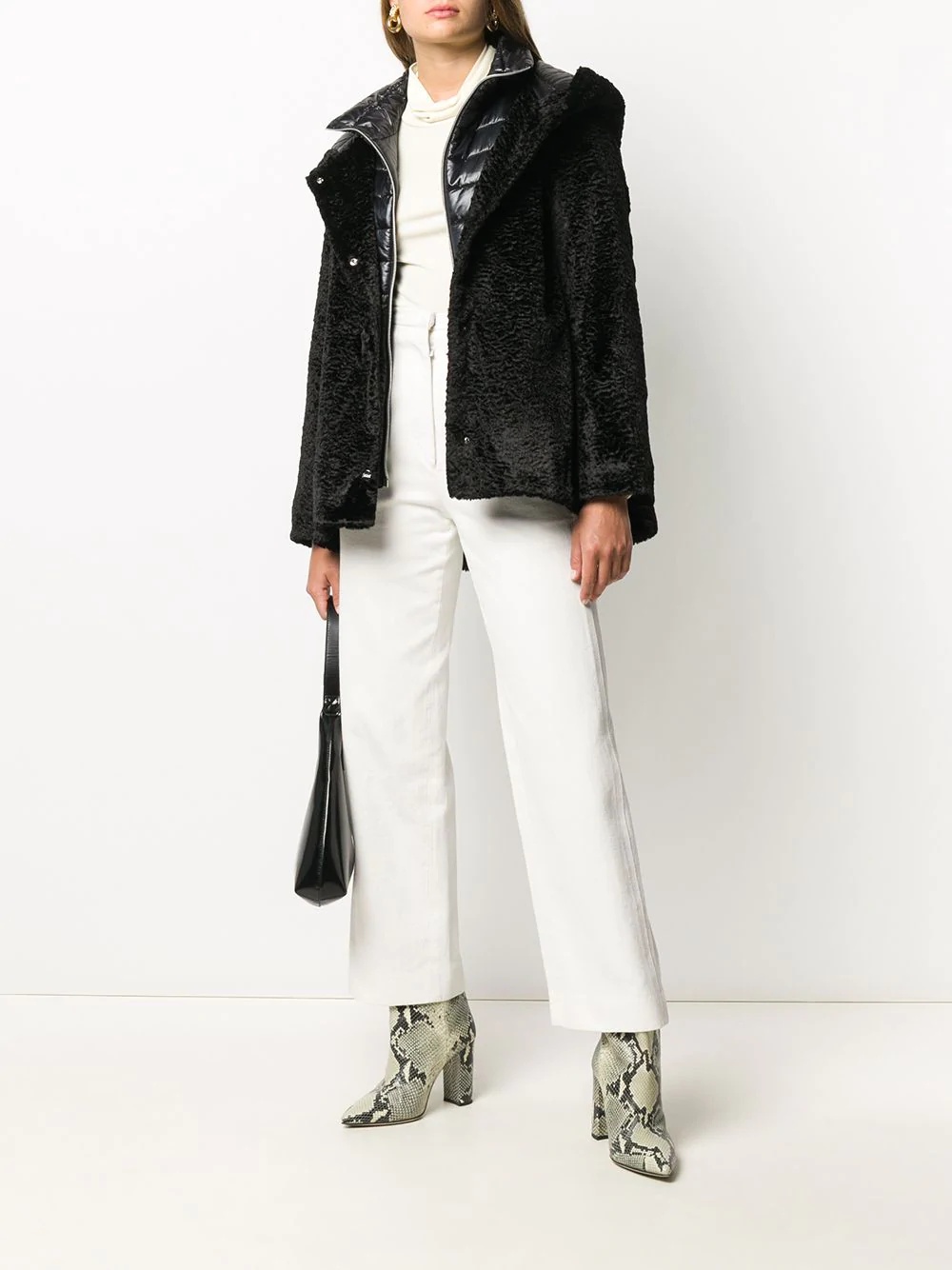 short faux-fur padded coat - 2