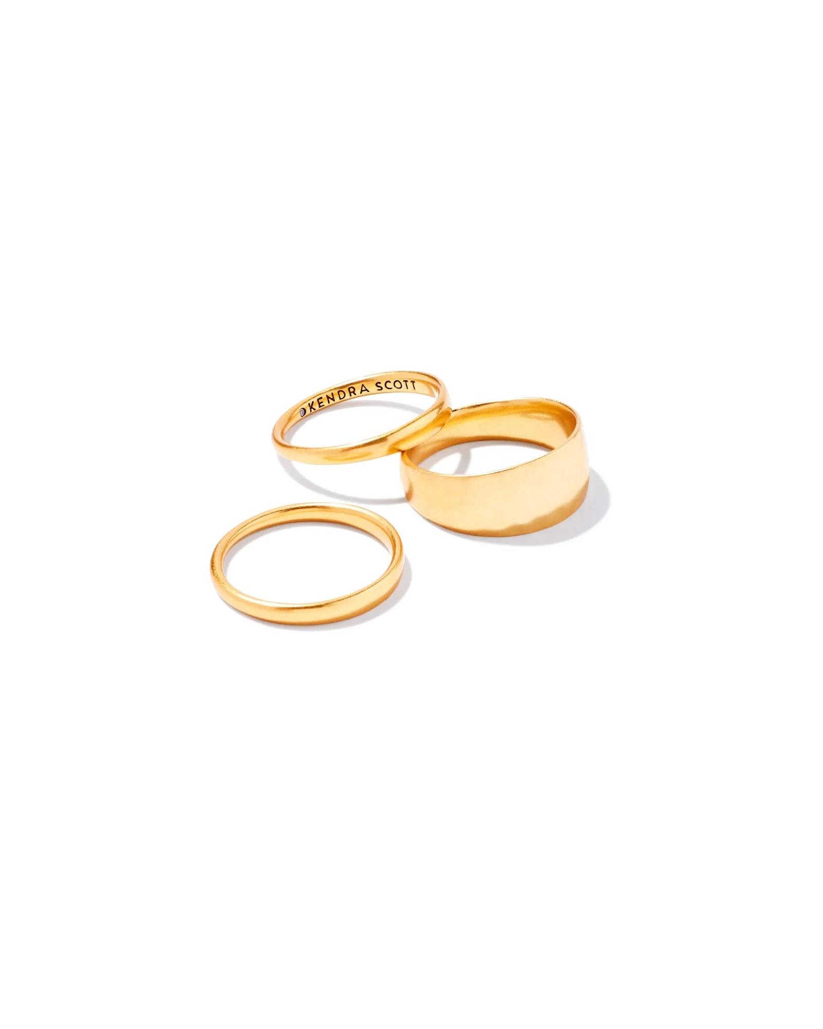 Terra Ring Set of 3 in Vintage Gold - 1