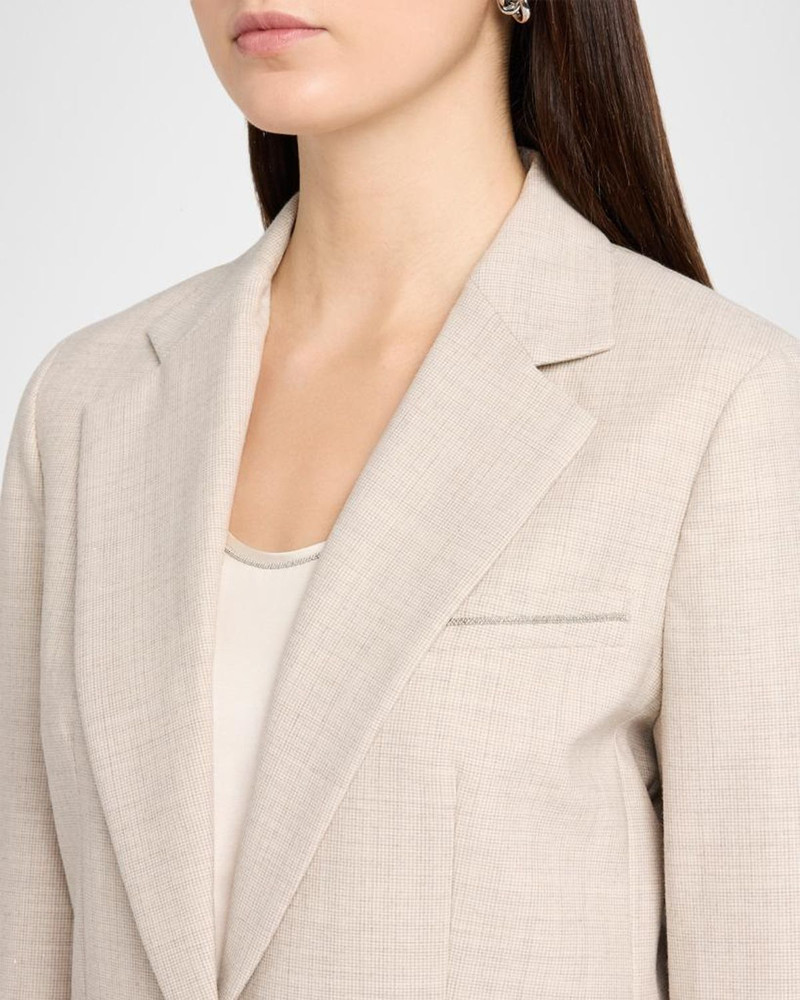 Single-Breasted Houndstooth Jacket 5