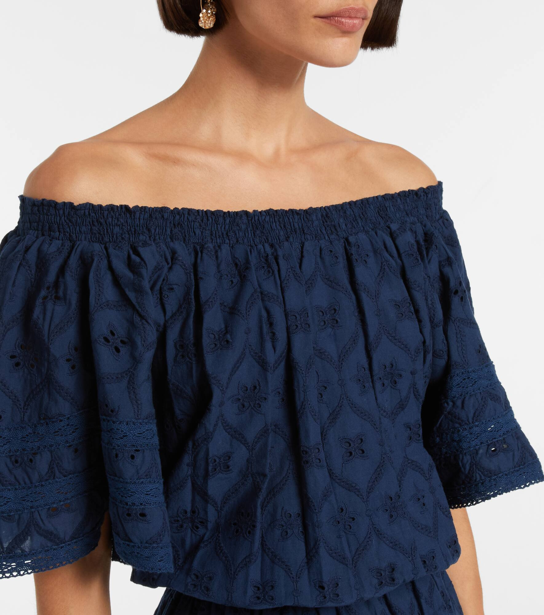 Micha broderie anglaise cotton minidress - 4
