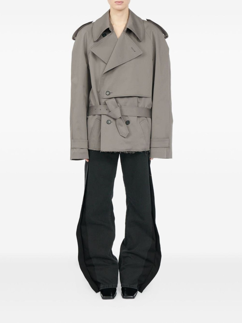 MM6 Maison Margiela double-breasted belted trench jacket outlook