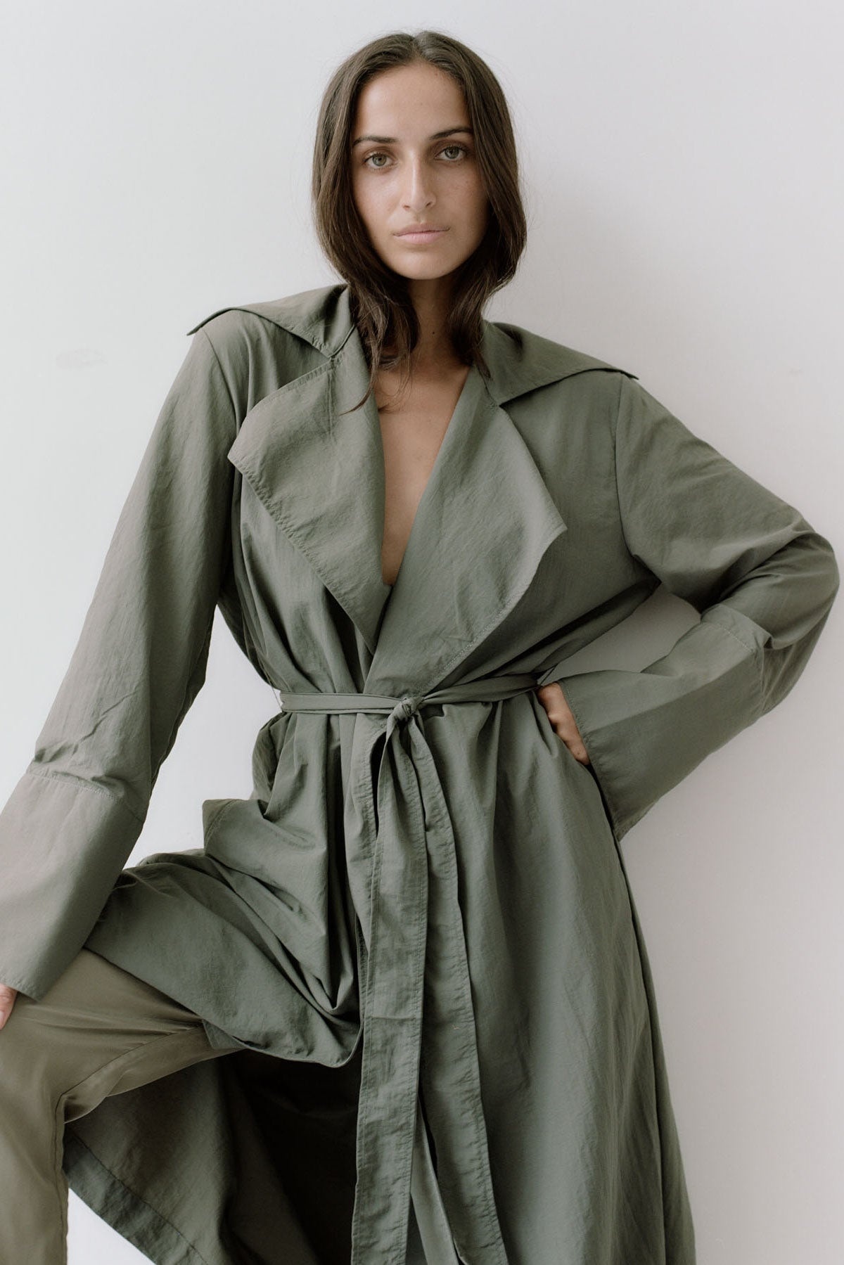 Summer Trench Coat - Thyme - 4