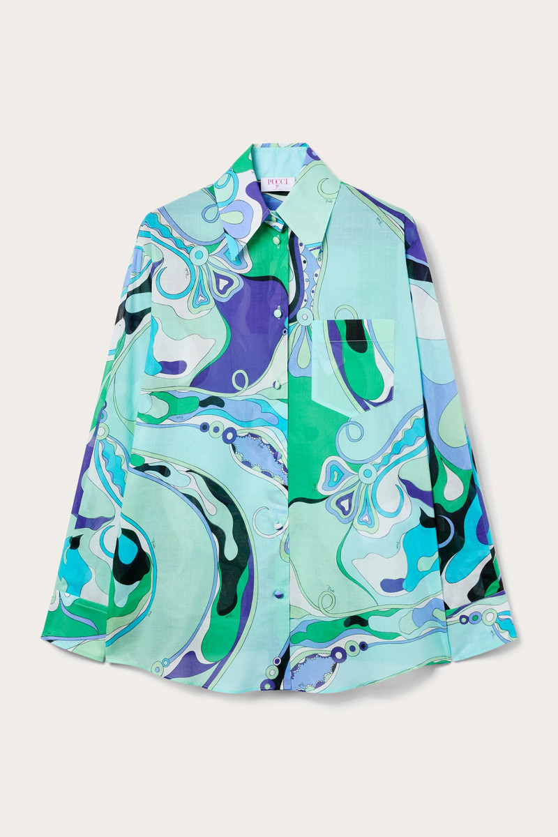 ORCHIDEE PRINT MUSLIN SHIRT 1