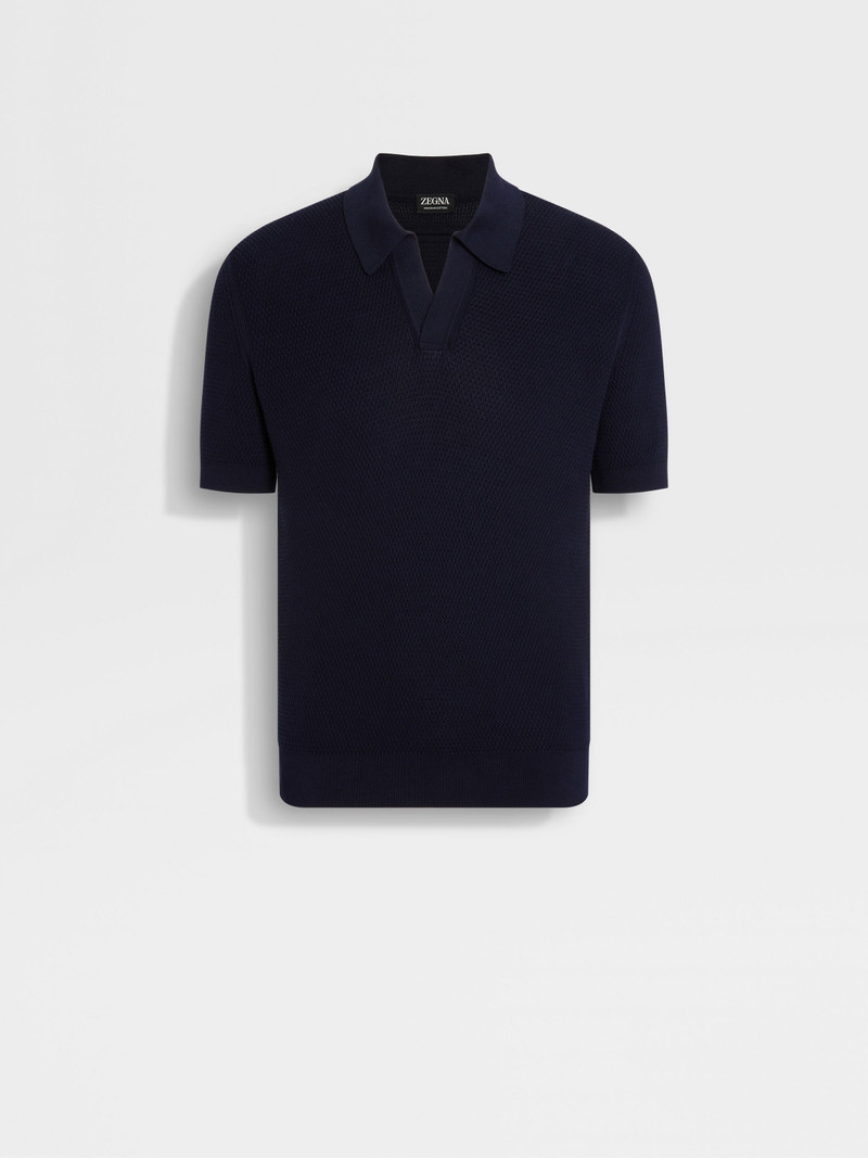 NAVY BLUE PREMIUM COTTON POLO SHIRT 1