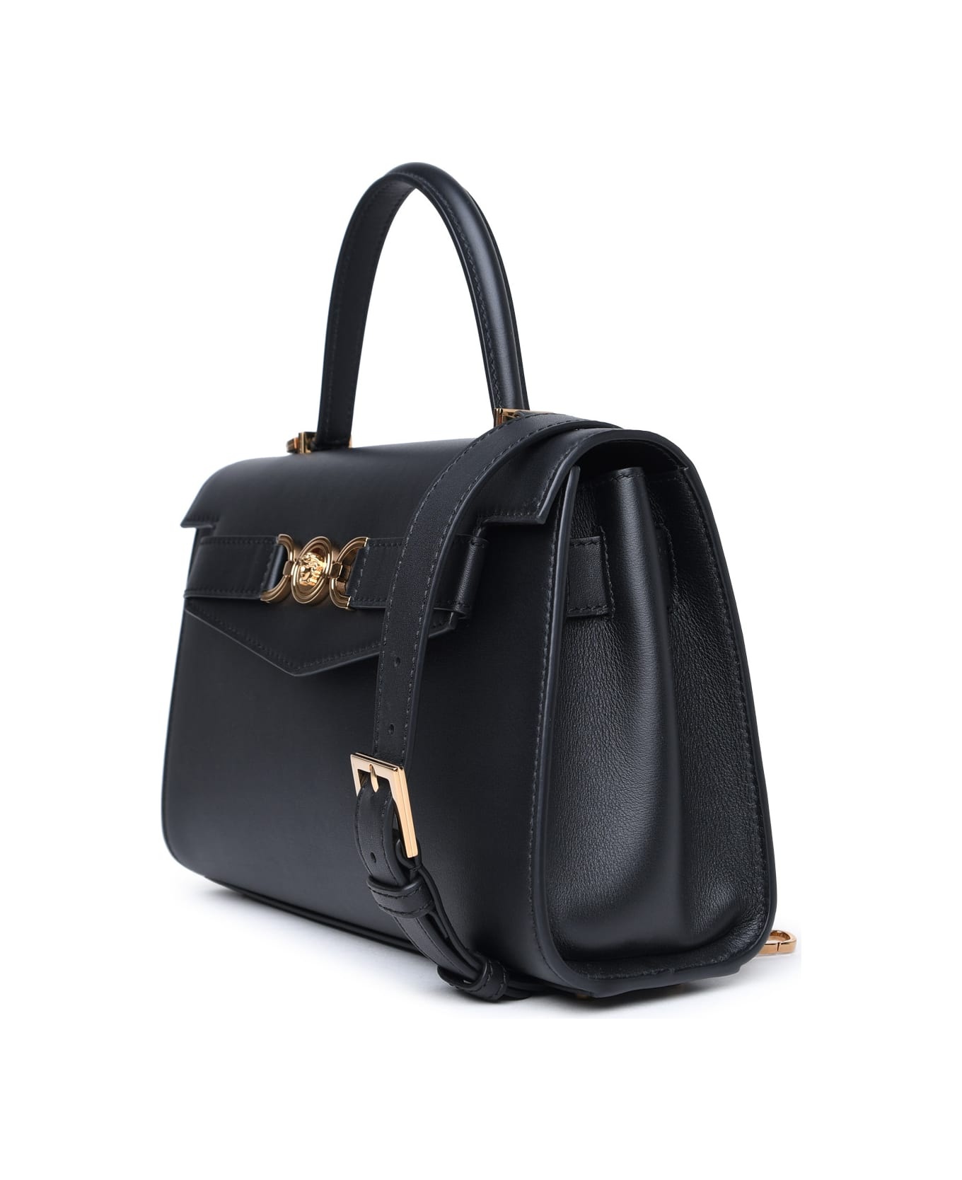 Medium 'medusa '95' Black Leather Bag - 2